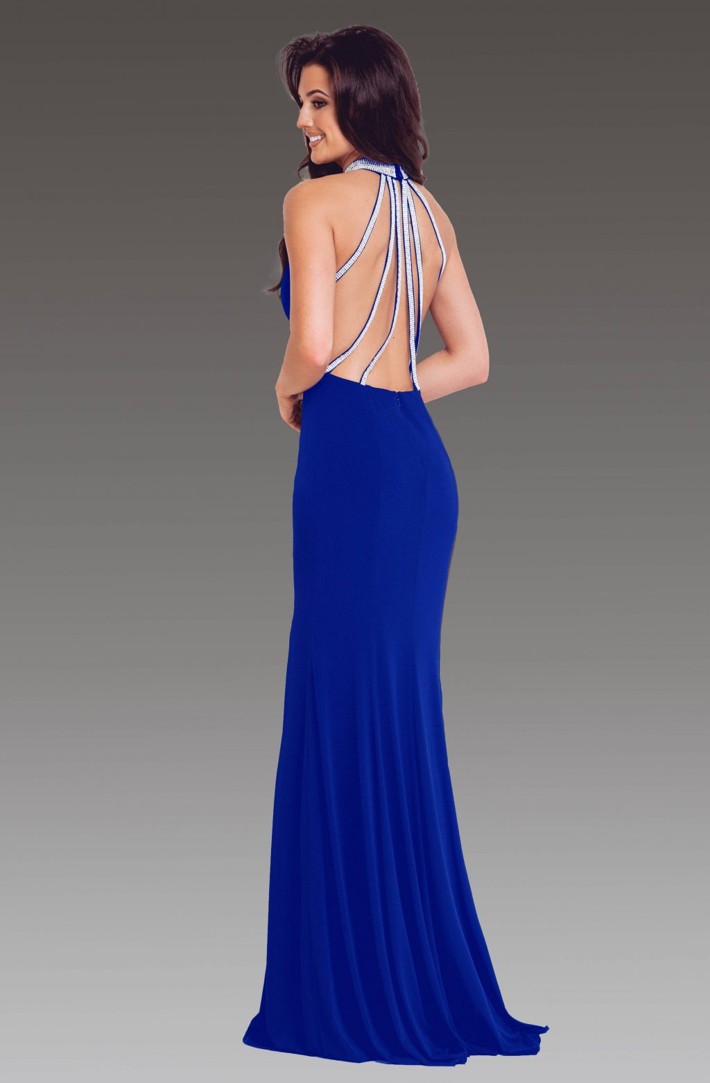 Full length halter style dress. 8986872 - Catherines of Partick