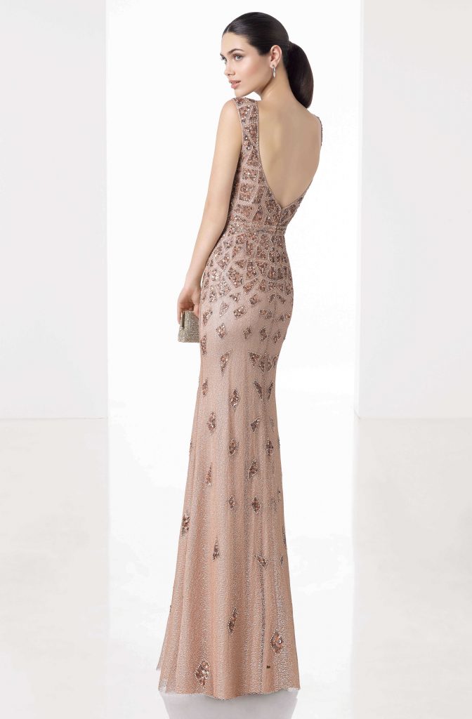 full length beaded gown