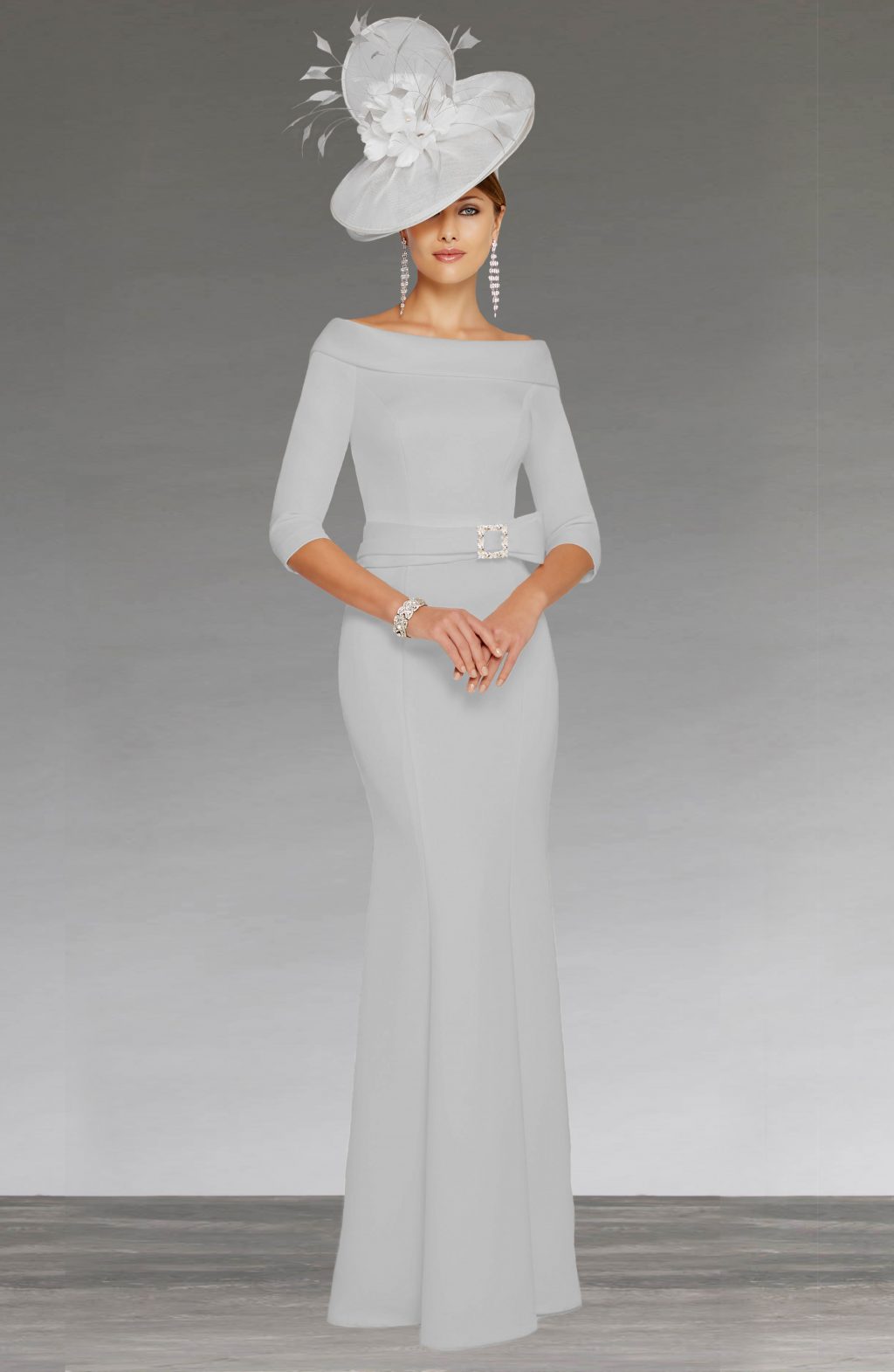 Full length dress with wide neck.  70652L - Image 2