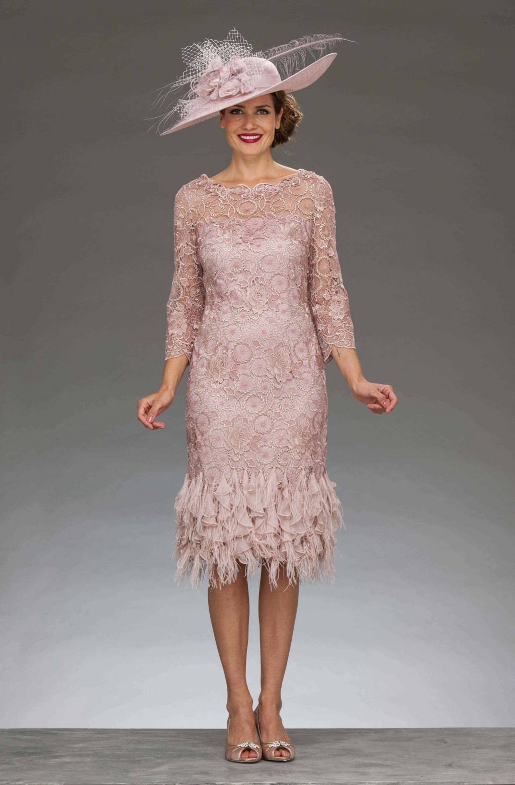 Short fitted dress with feather detail. 7990 OR 6984 - Catherines of ...
