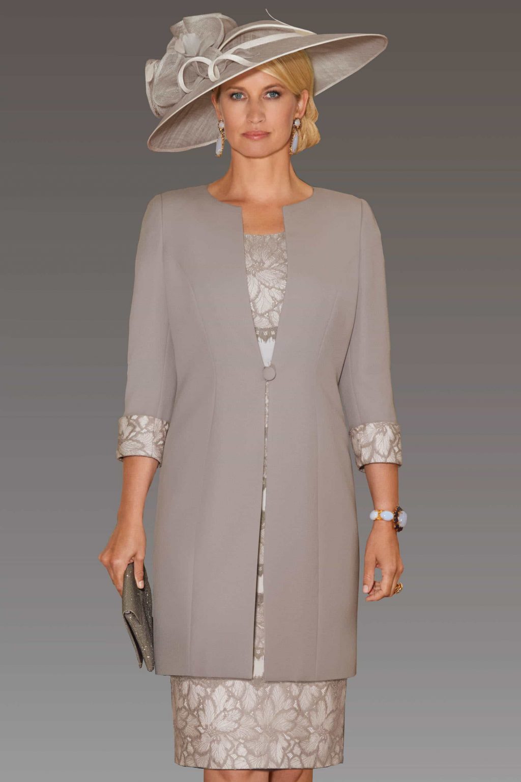 Condici Short crepe dress with matching coat: 29117 - Catherines of Partick