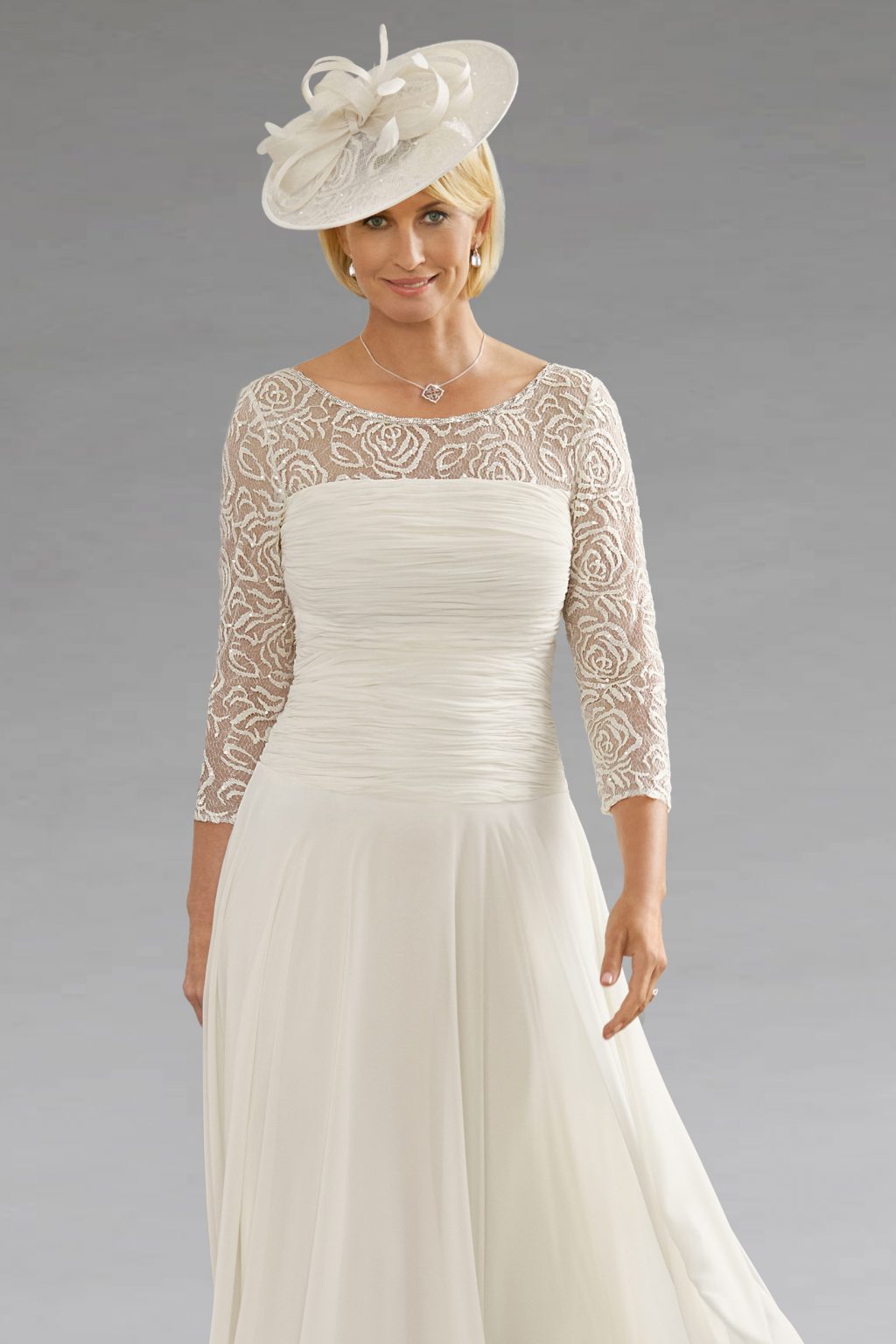 Mid length dress with sleeves.  29003