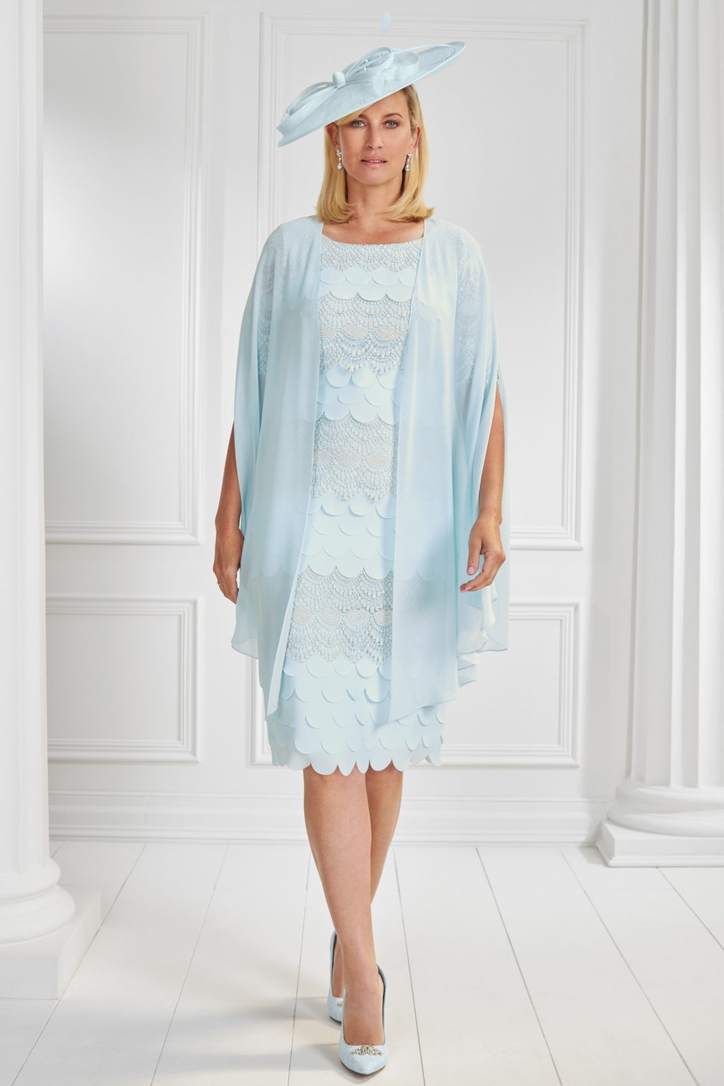 Short fitted dress with matching cape style coat. 29006 - 28954 ...