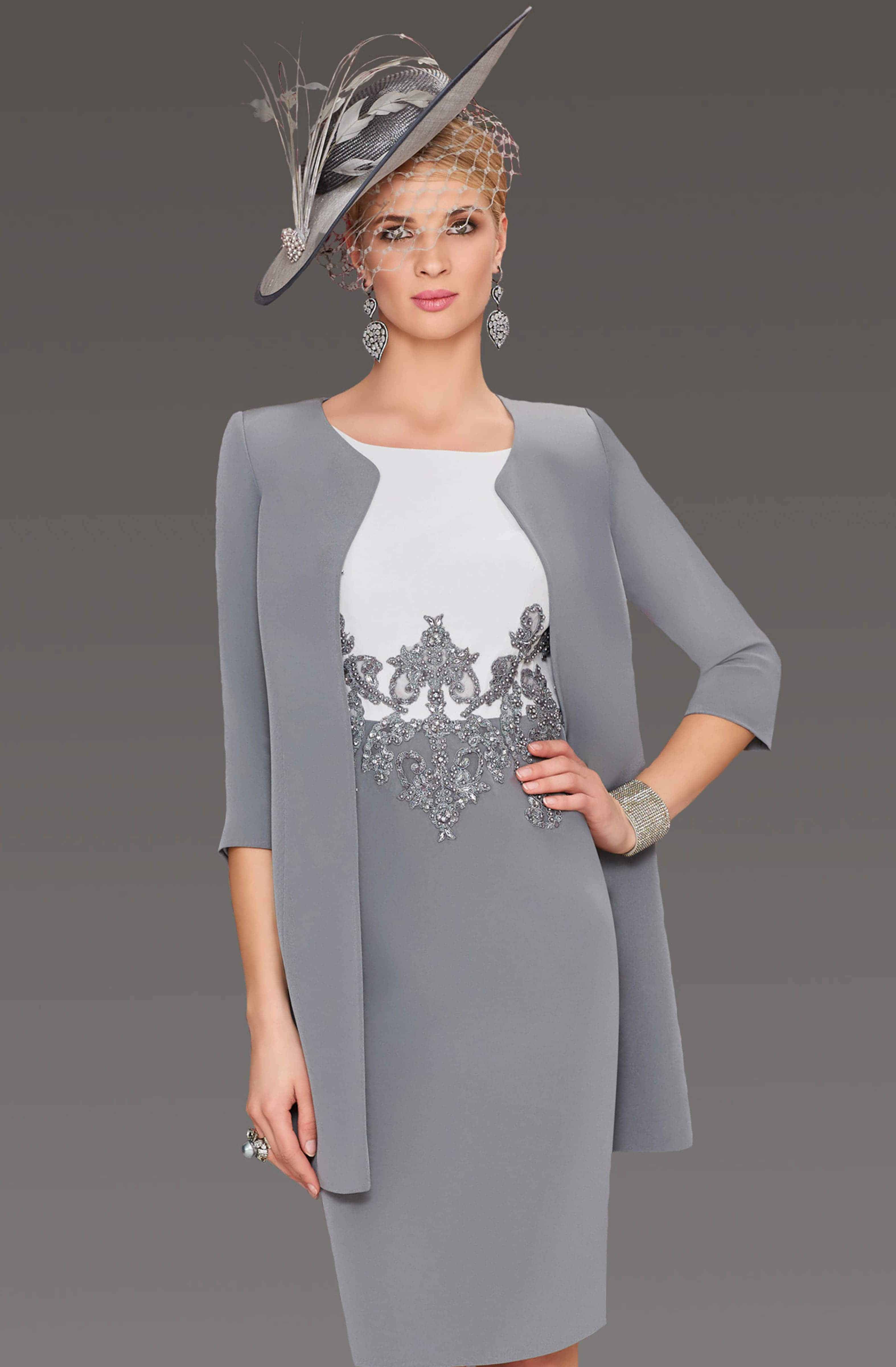 Short Fitted Dress With Matching Coat 008797 Catherines Of Partick
