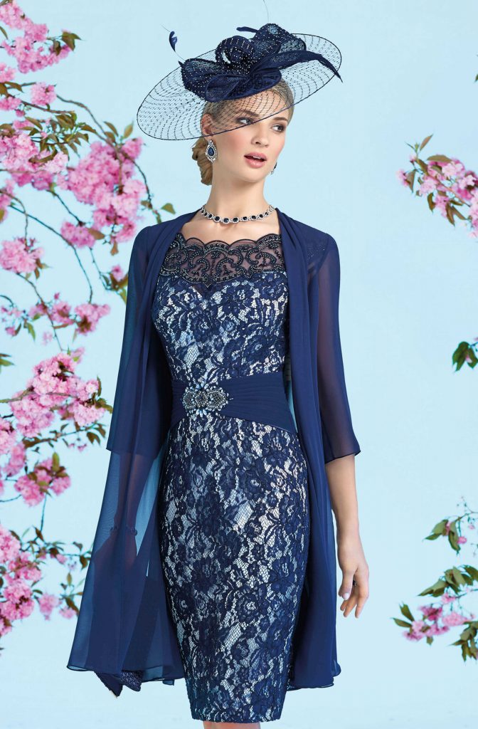 Short fitted dress with matching coat. 008779 - Catherines of Partick