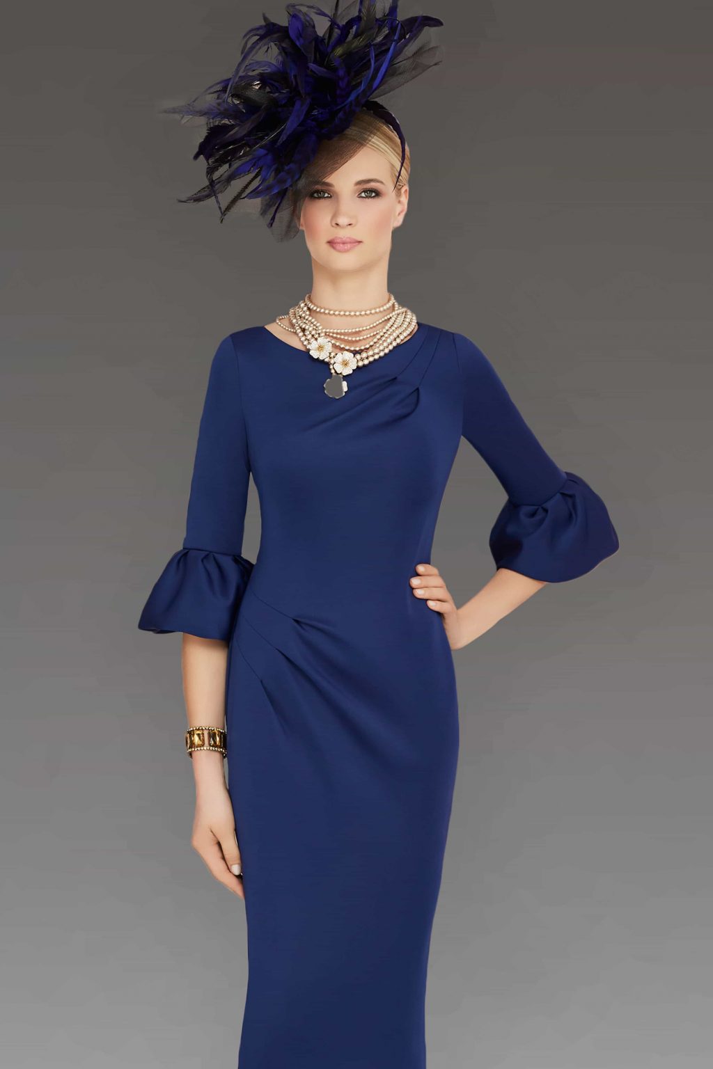 Full length dress with sleeves. 991309L size 18 - Catherines of Partick
