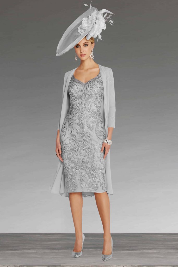 Short fitted dress with matching coat. 008564 - Catherines of Partick