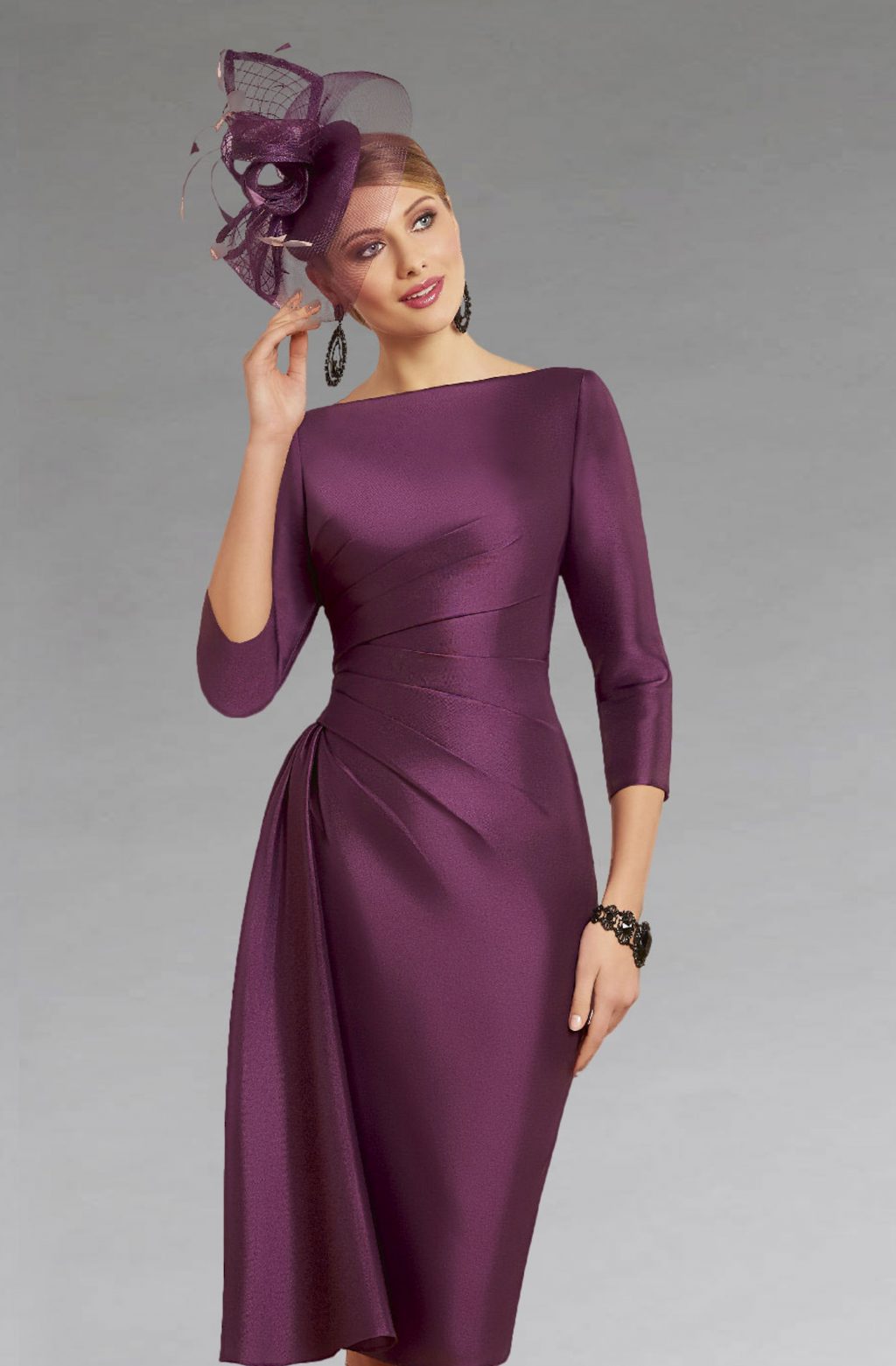 Aubergine mother of the bride dresses best sale