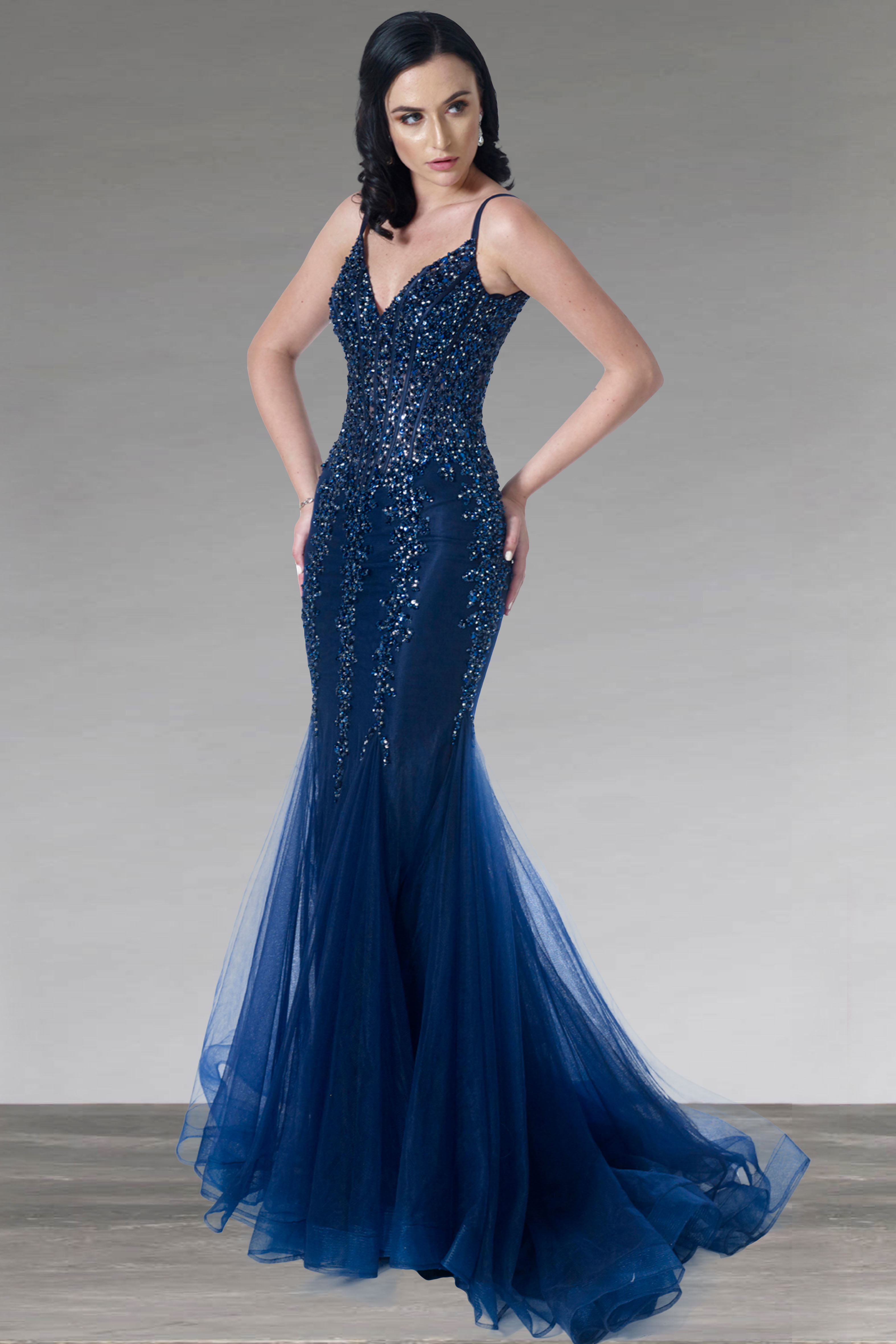 Full length fishtail dress. AF80196 - Catherines of Partick