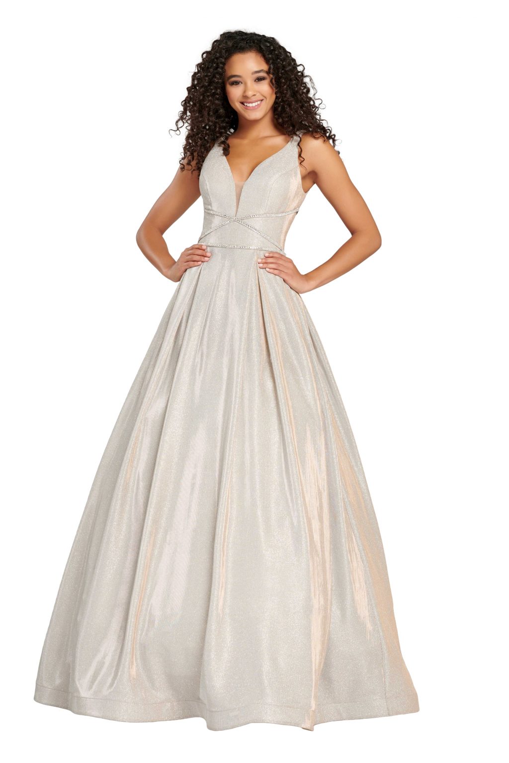 Full length dress with diamante waist trim.  CL87987 size 20