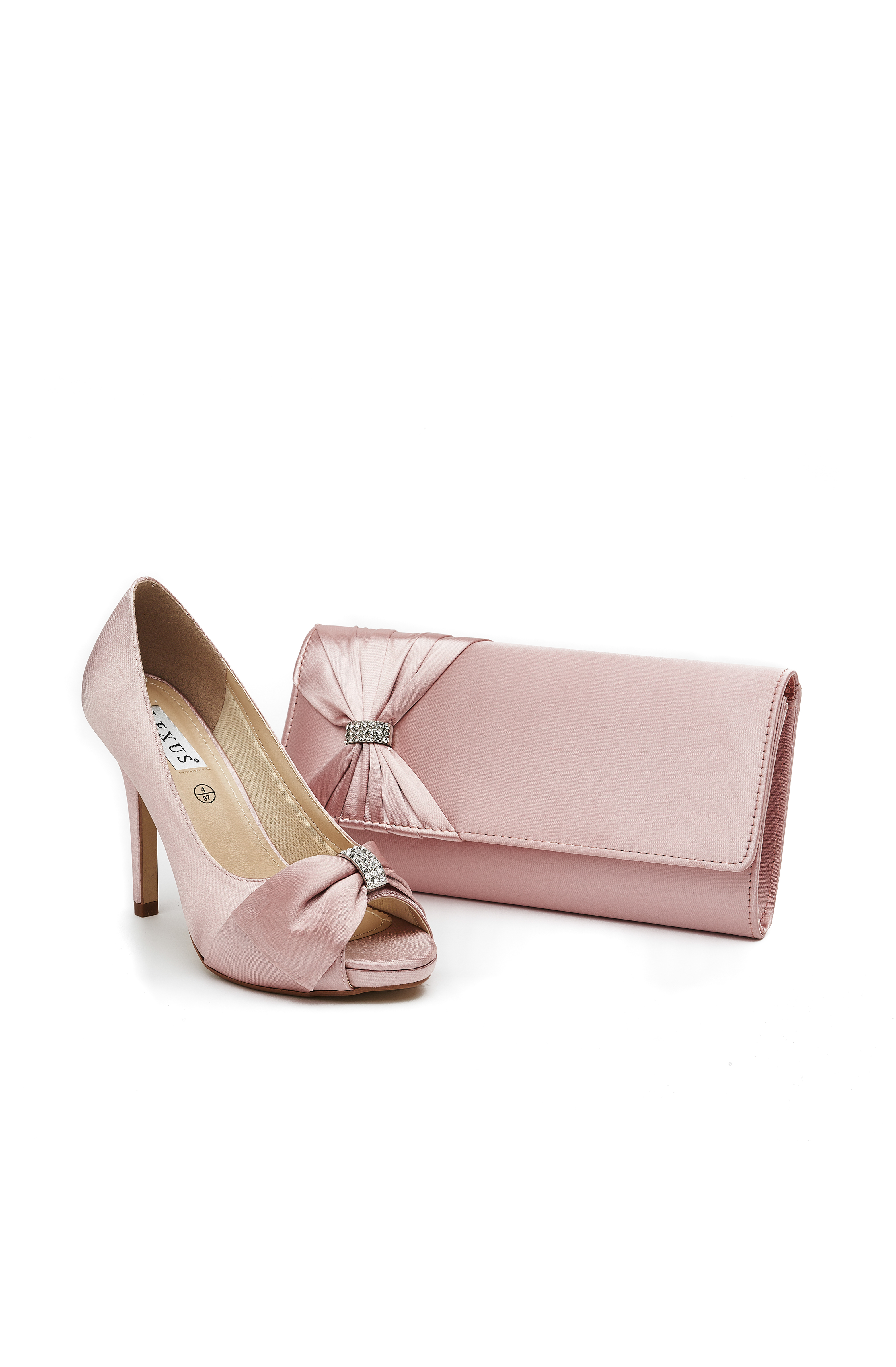 High heel platform shoe with matching clutch bag. LX18J sizes 4 £69/£39 shoe  only as no matching bag - Catherines of Partick
