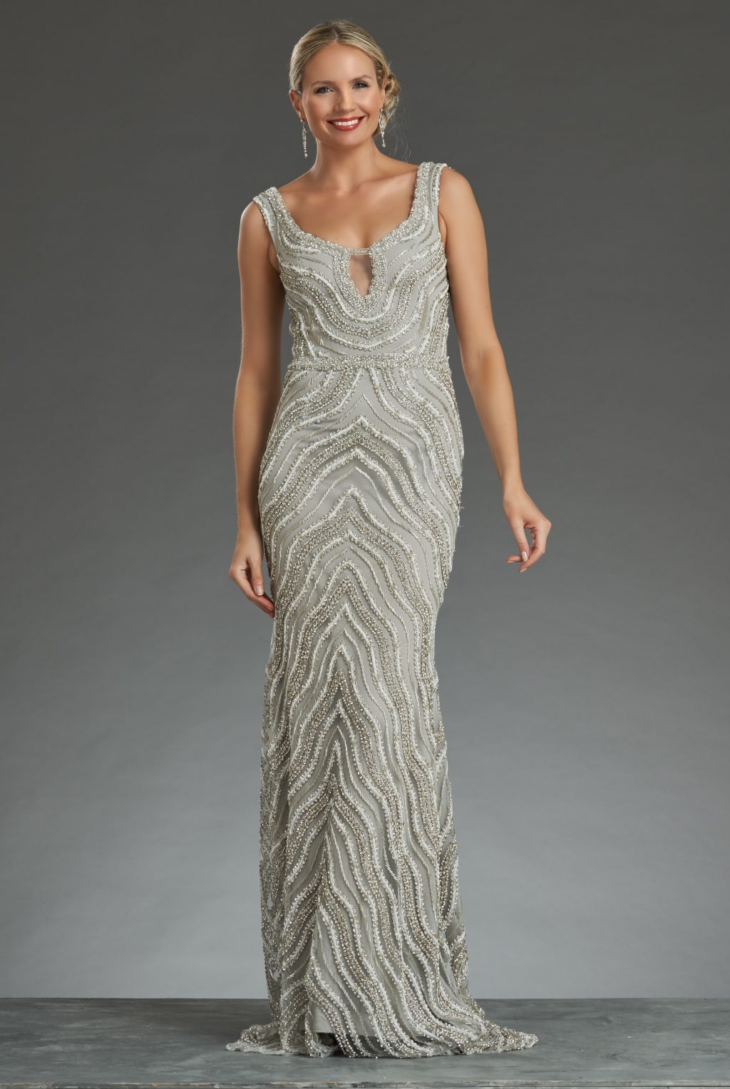 Full length beaded dress.  HF153 - Image 16