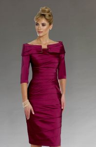 Short fitted dress with sleeves. IR4995 - Catherines of Partick