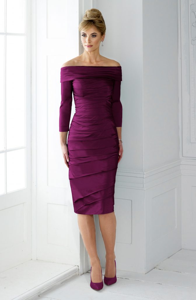 Knee length fitted dress. IR8624 Catherines of Partick