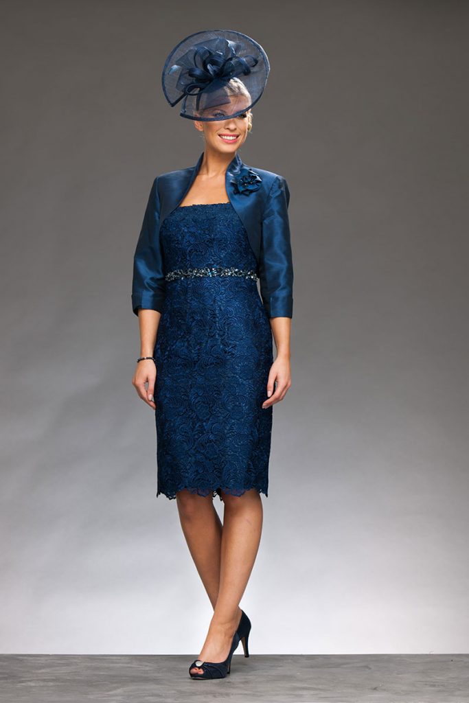 Short lace dress with bolero jacket 115851 Size 22 - Catherines of Partick