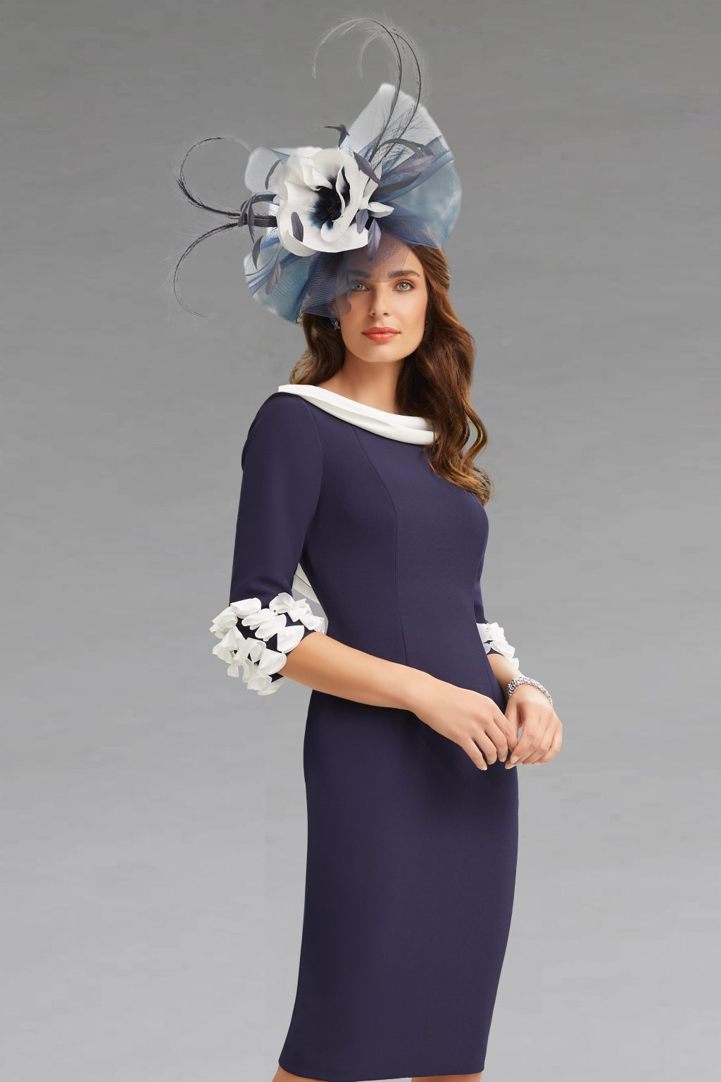 Short fitted dress with sleeves.  70545