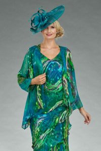 Mid length dress with matching jacket. 224-225 - Catherines of Partick