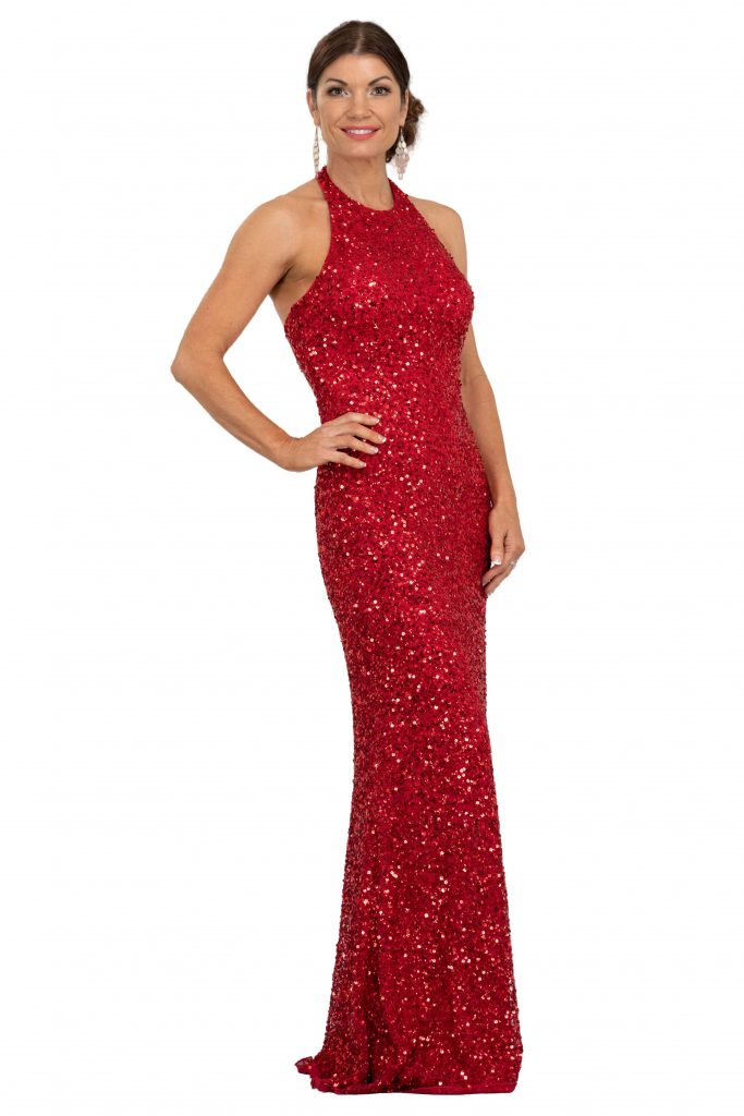 Short Halter Neck Dress With Tassles And Sequins. 276 - Catherines of  Partick