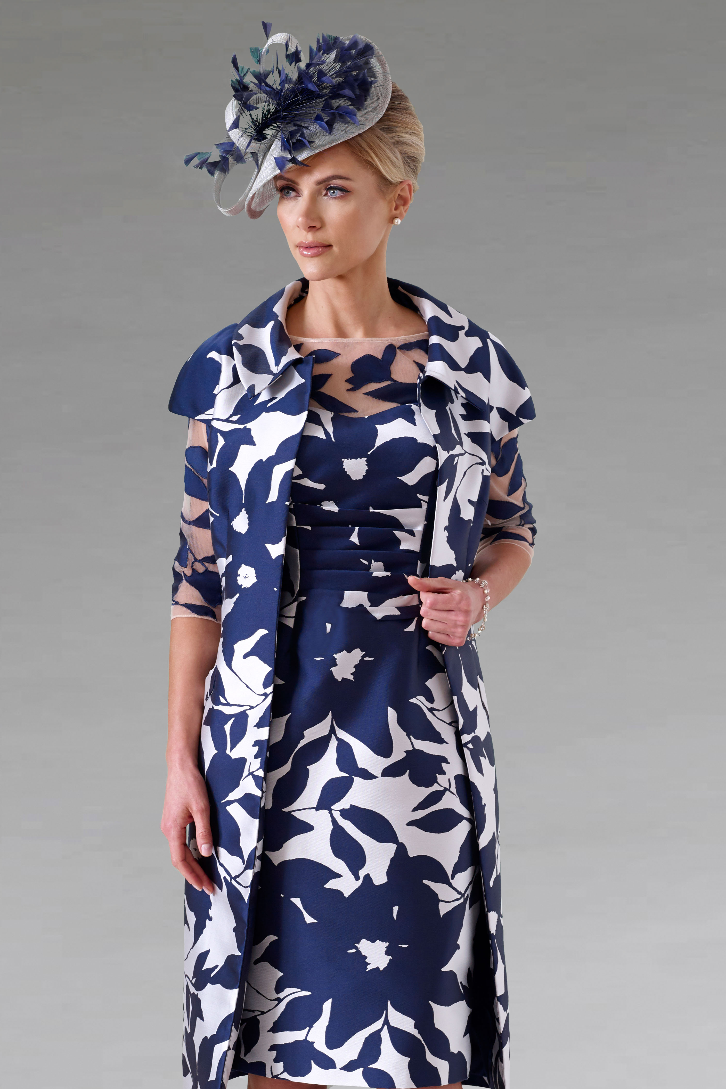 Short fitted dress with matching coat. IR5083S set size 12 only Catherines of Partick