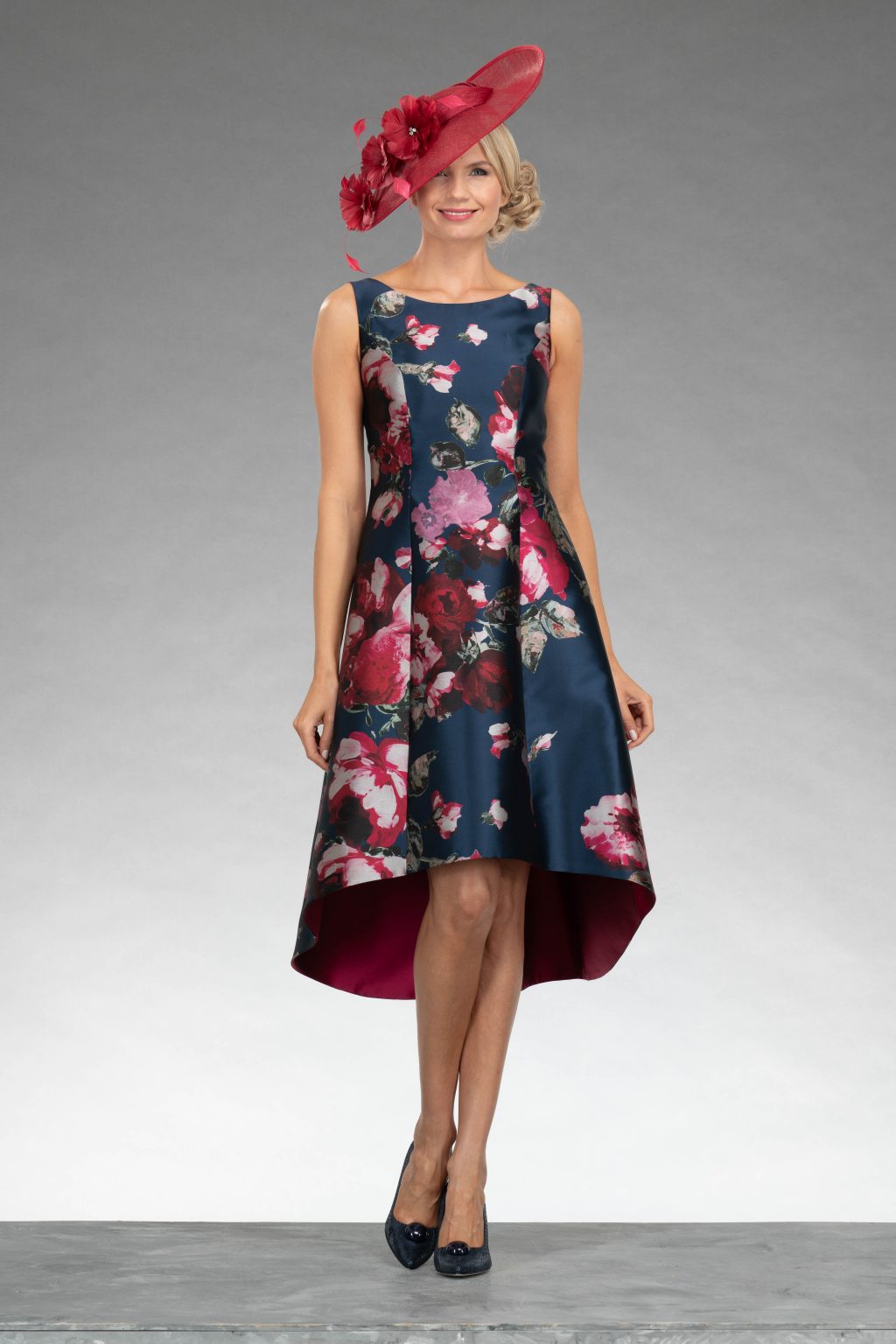 Dipped hem dress with matching jacket.  3054 - Image 3