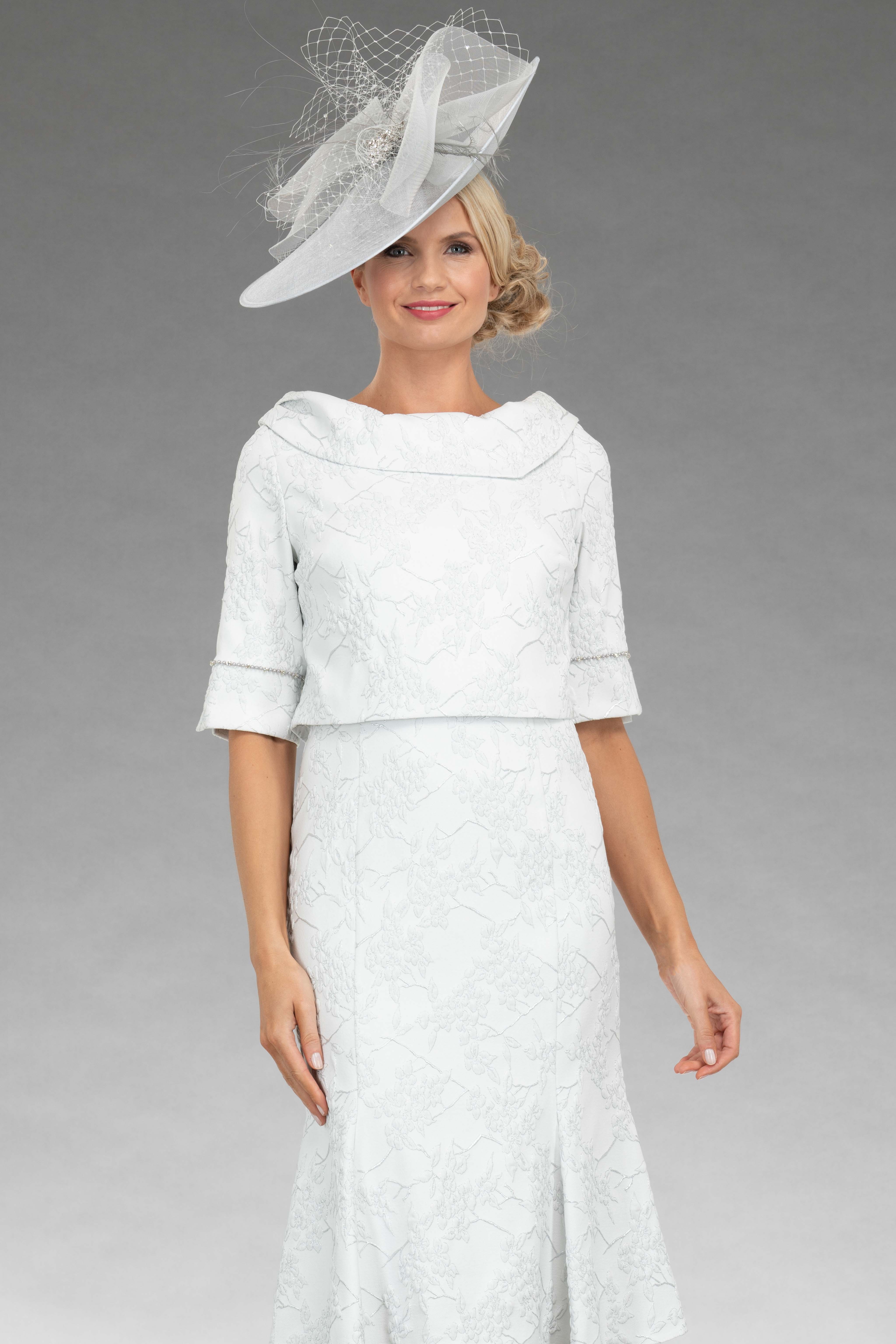 Short fitted dress with matching jacket. 2934 - Catherines of Partick