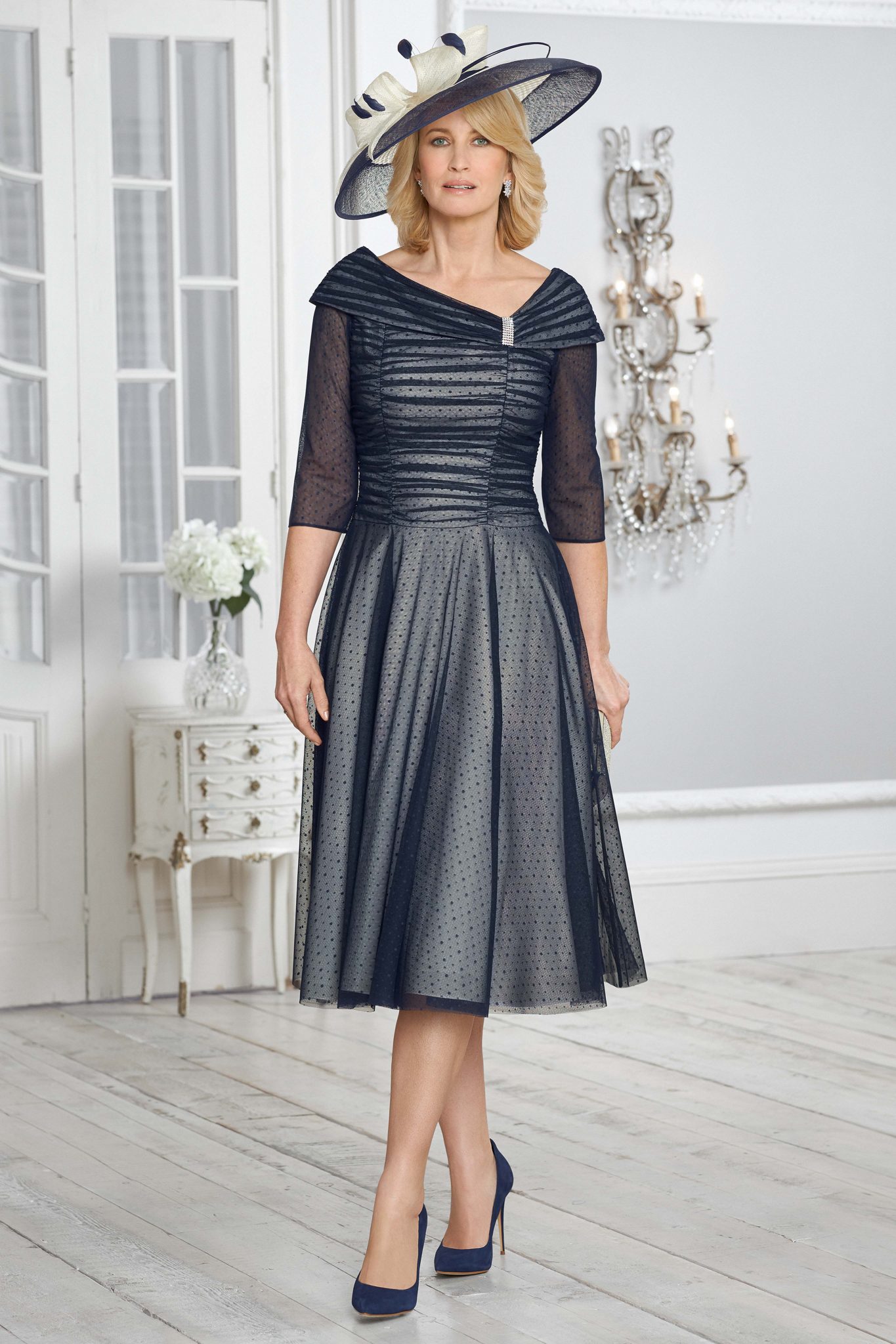 shawl neck dress