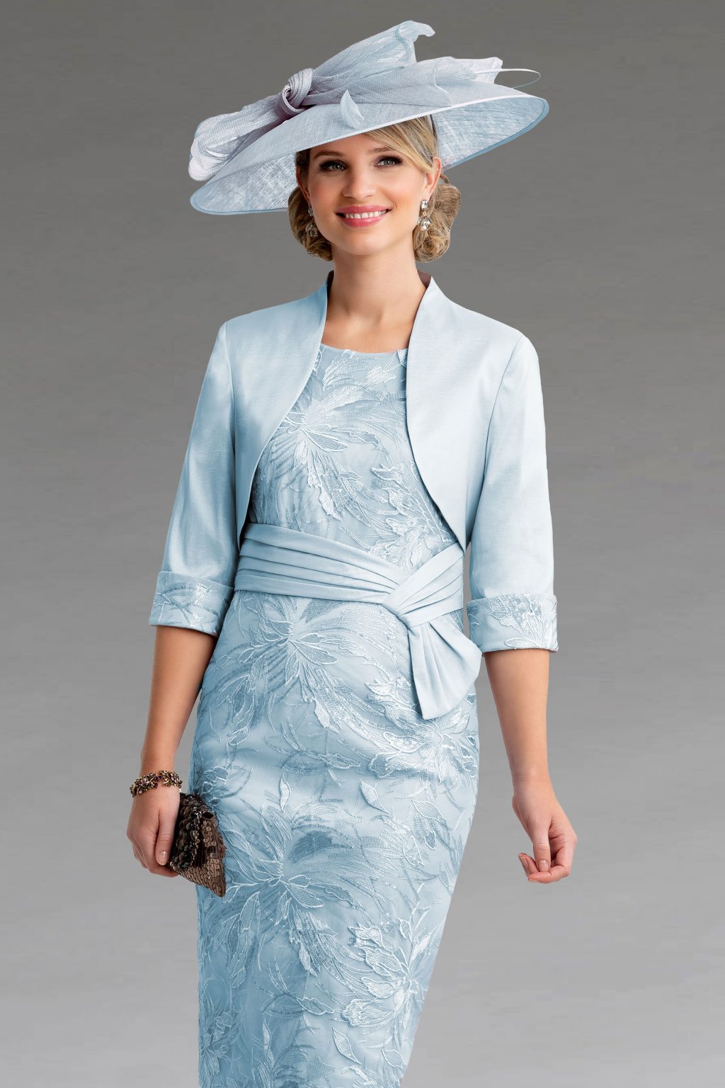 Short Fitted Dress With Matching Jacket. ISH092