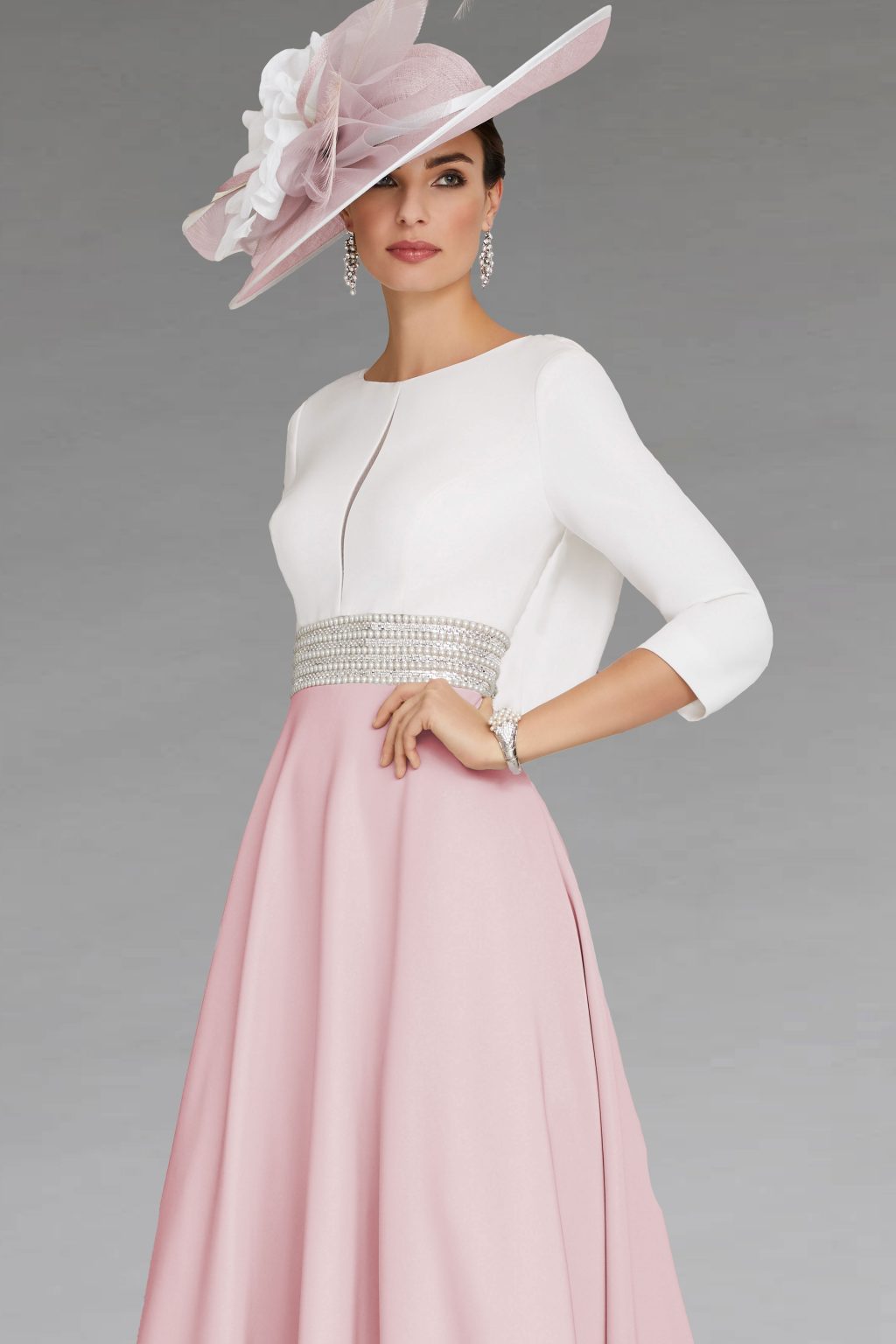 Mid Length Dress with Full Skirt and Sleeves. 29829a - Catherines of ...