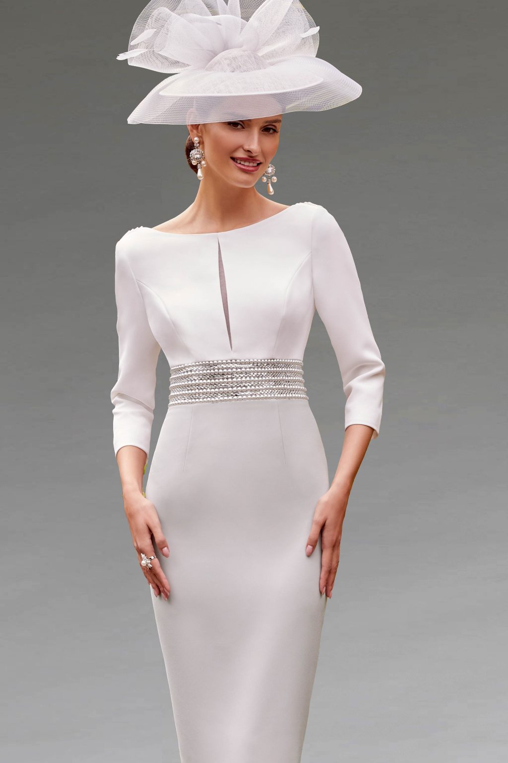 Short Fitted Dress with Sleeves. 29829c - Catherines of Partick