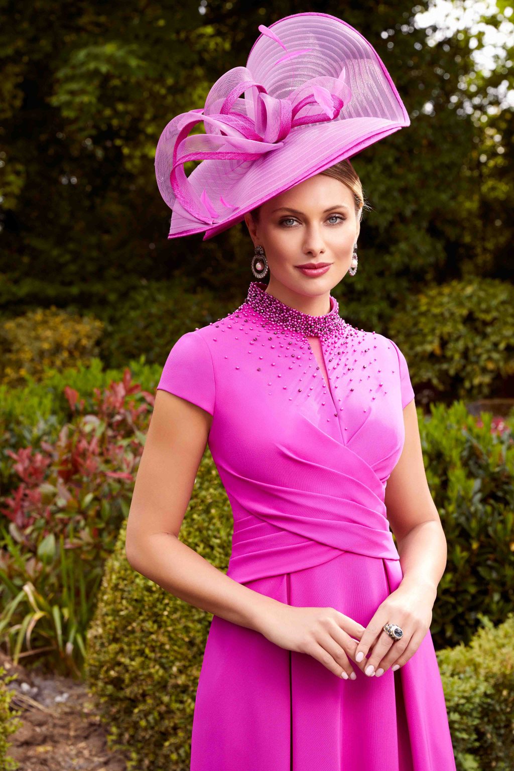 Mid Length Dress with Full Skirt and Cap Sleeves. 29832 - Image 4