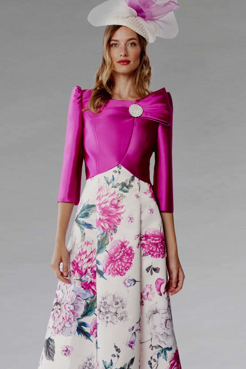 A Line Floral Dress with Jacket. 2520