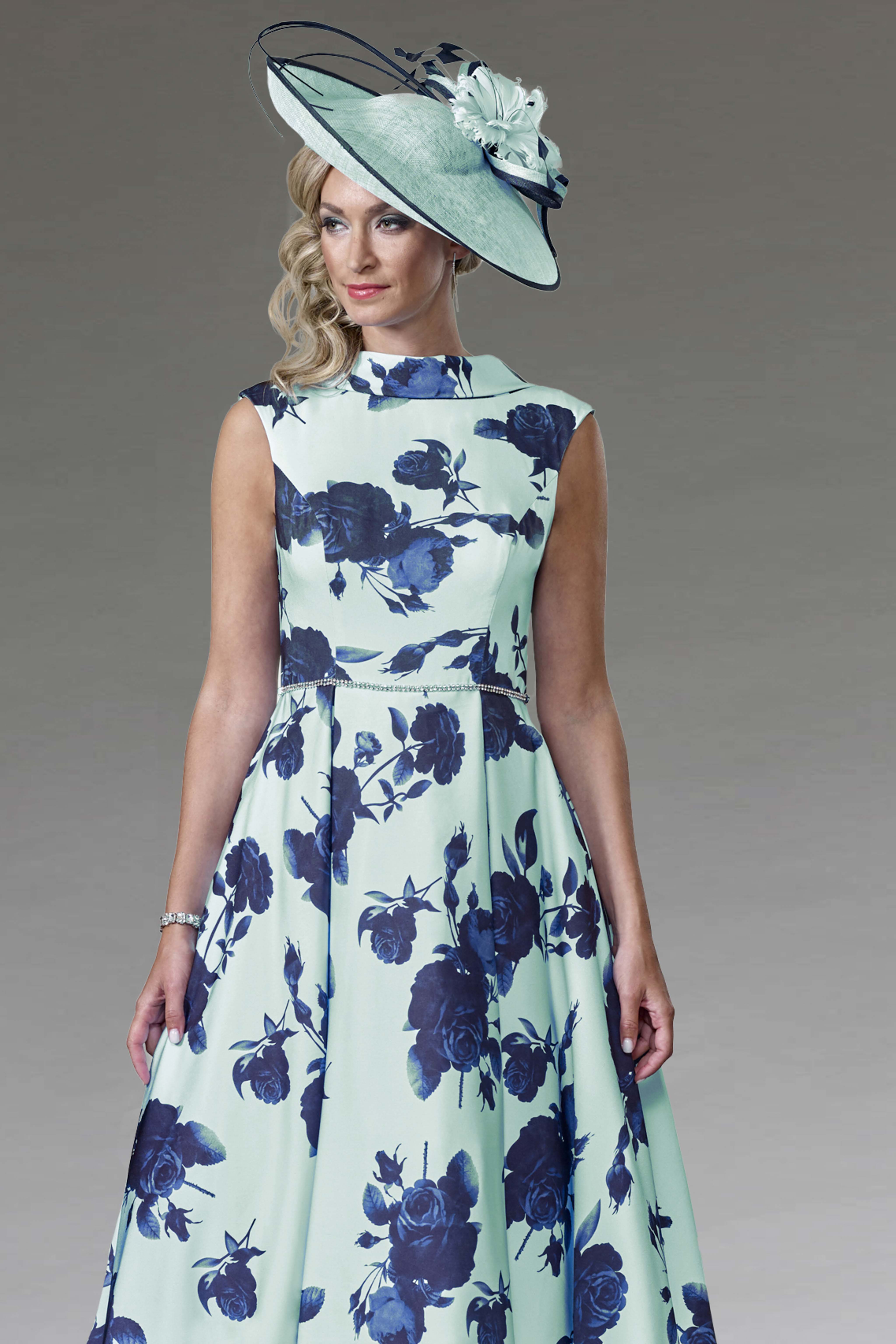 Sleeveless 50's Style Mid Length Dress. VO3580 - Catherines of Partick