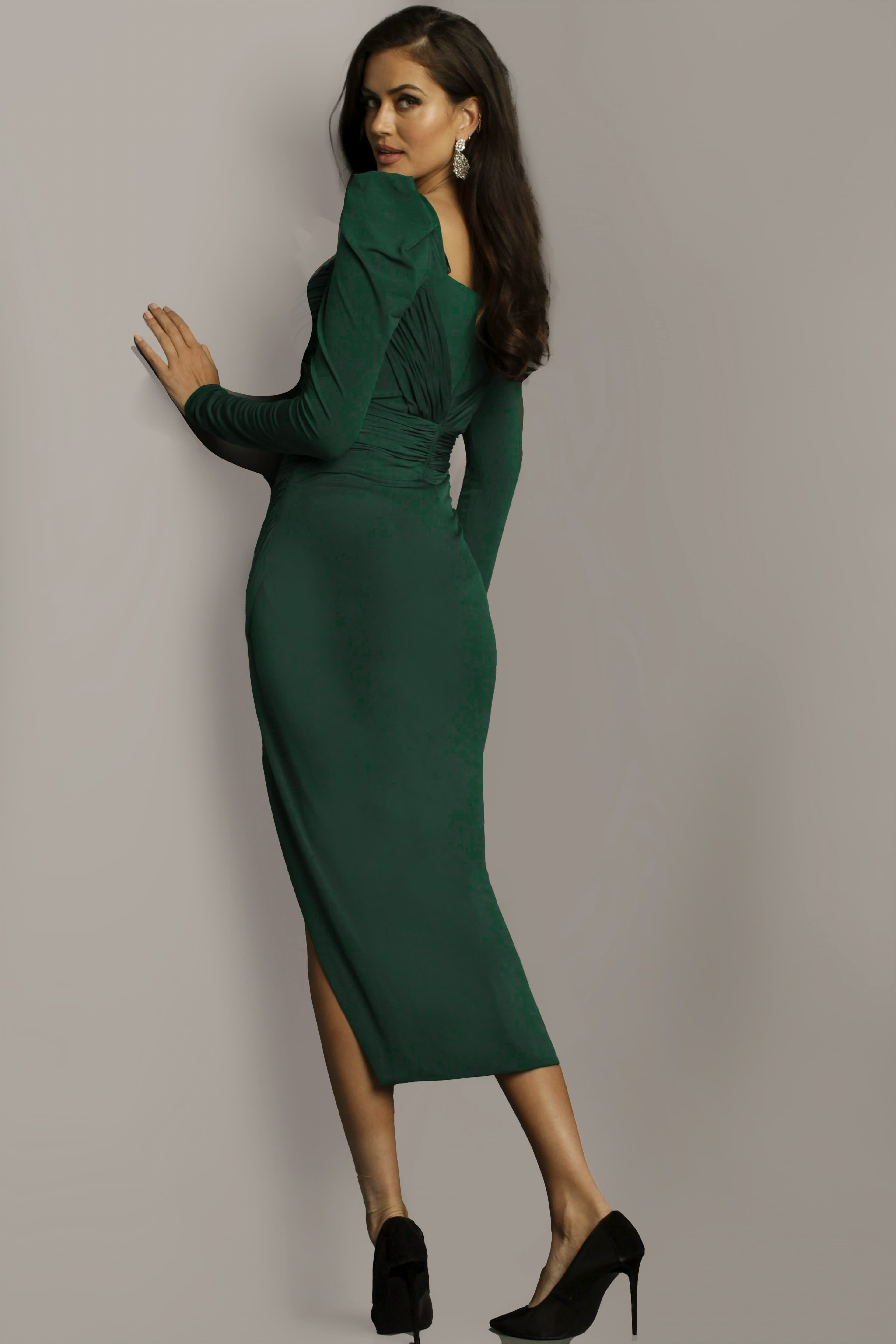 Mid Length Dress With Sleeves. 09402 - Catherines of Partick