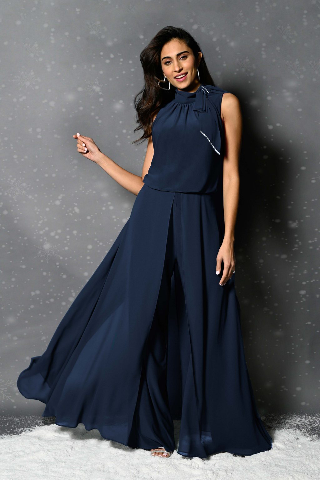 Wide Leg Jumpsuit With Diamante Details Catherines Of Partick