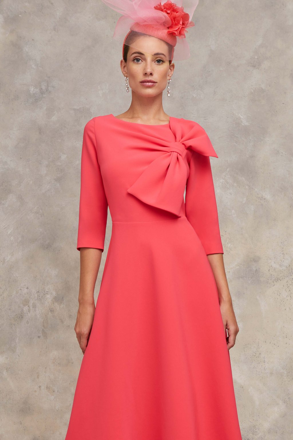 Mid Length A-Line Dress With Sleeves. Picasso