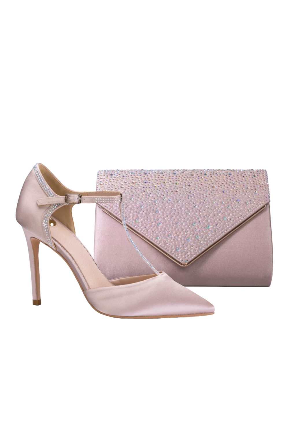 High Heel T-Bar Shoe & Matching Bag.  PB23A