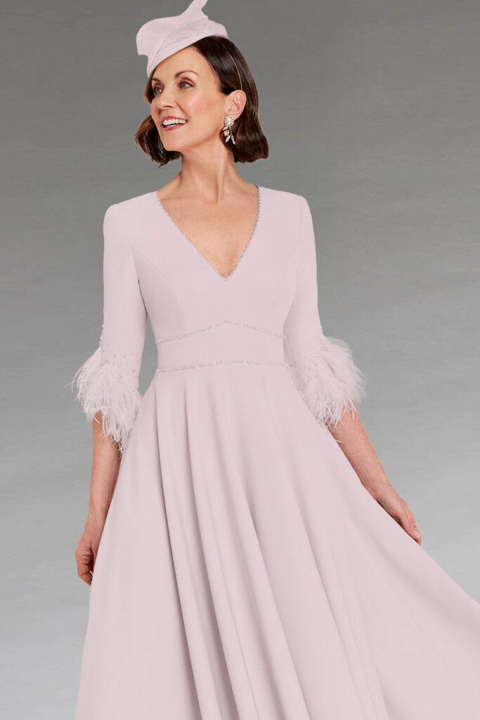 Mid Length Dress With Sleeves. 70910A - Catherines of Partick