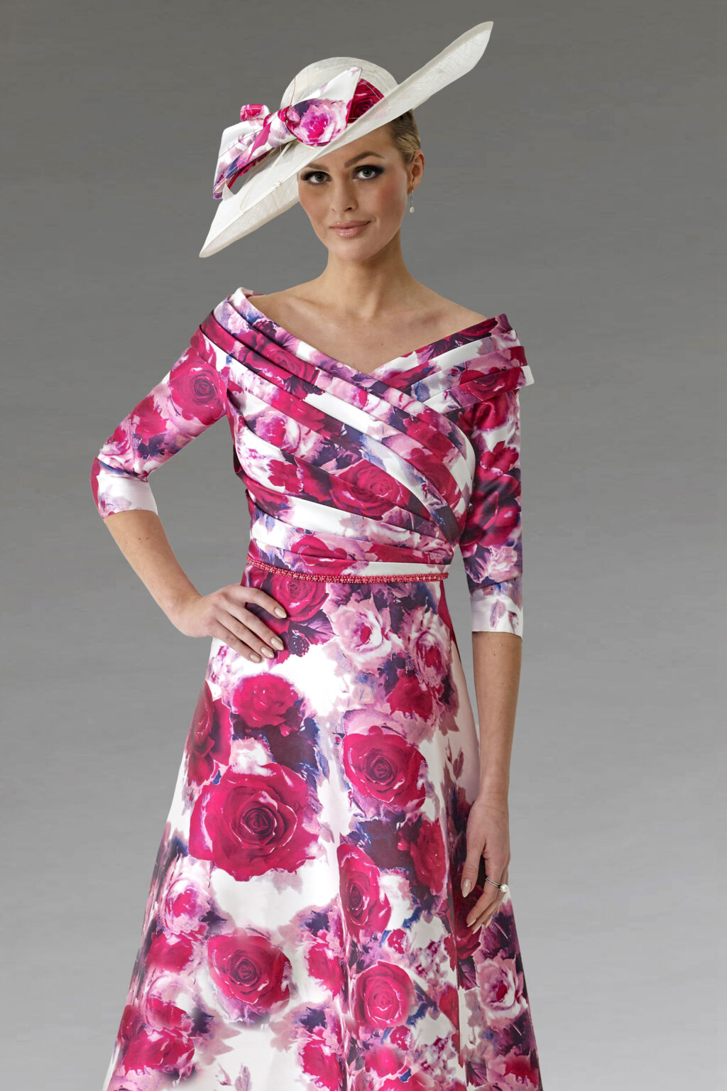 Mid Length Floral Print Dress. IR7337s - Catherines of Partick