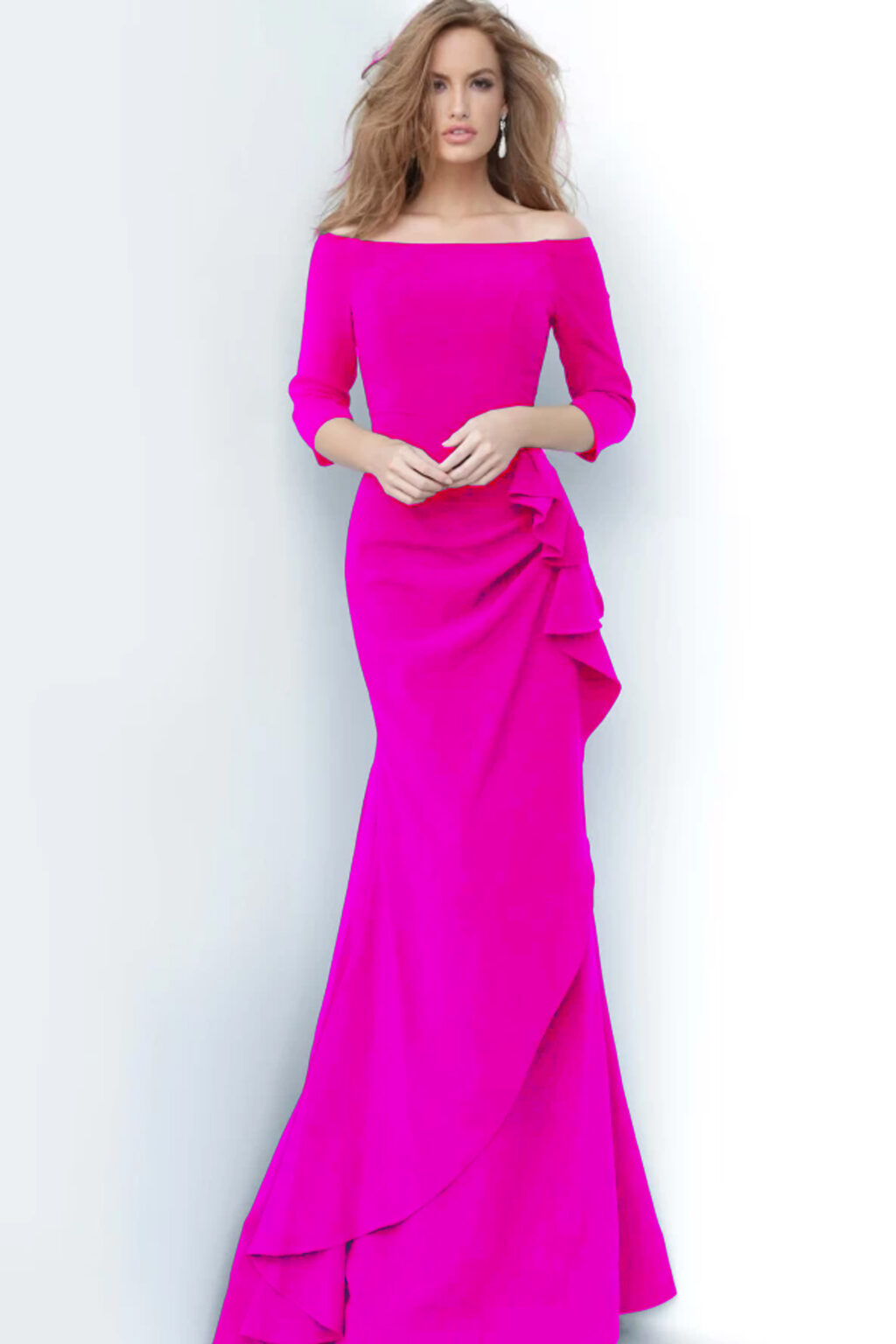 Full Length Dress With Sleeves.  00446 - Image 2