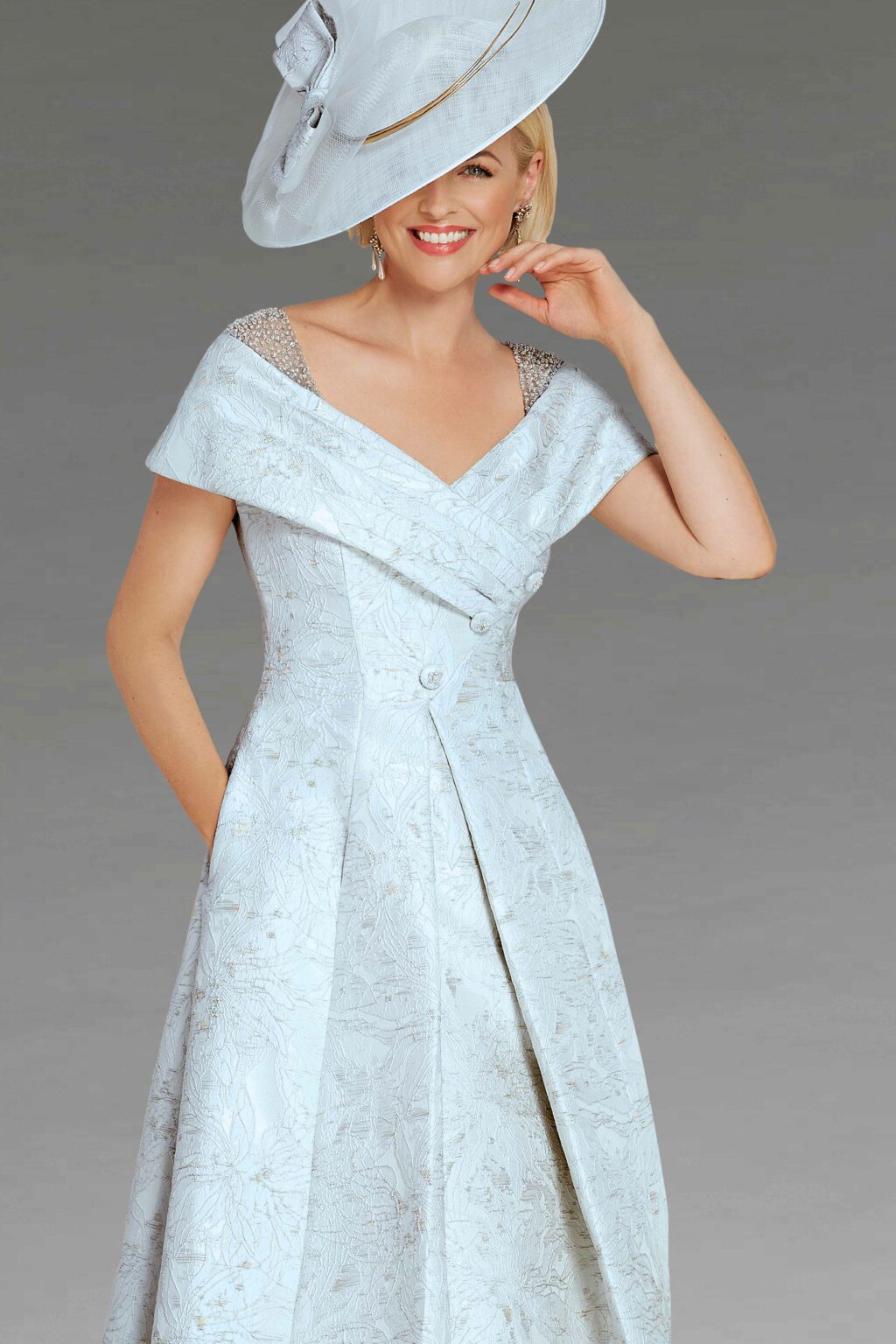 Mid Length Dress With Sleeves.  29109