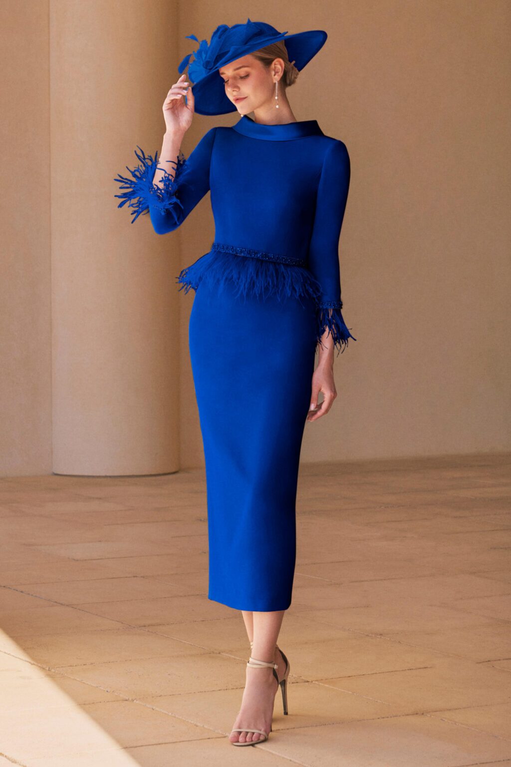 Mid Length Fitted Dress With Jacket.  7G271 - Image 2