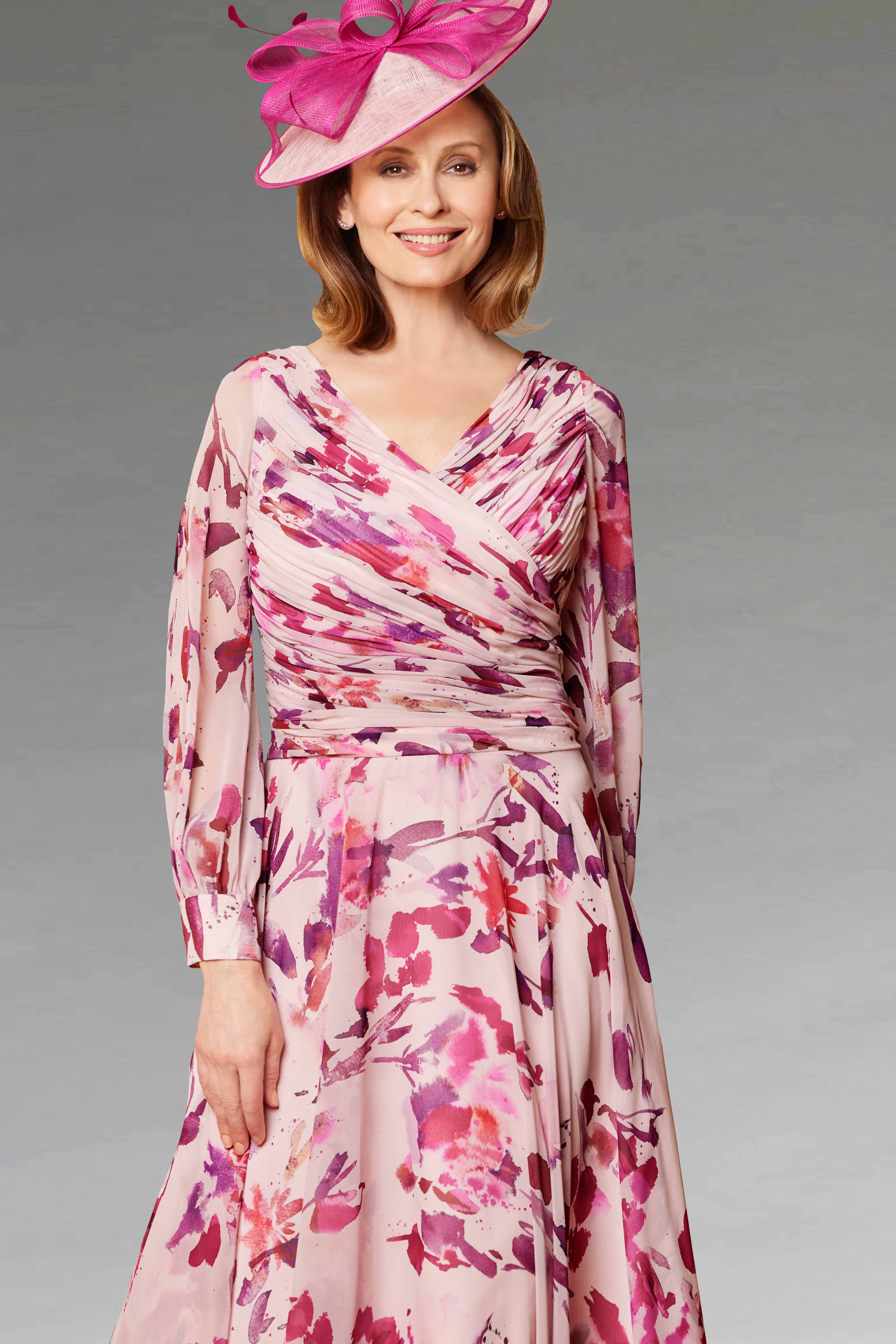 Mid Length Floral Print Dress. 71171 - Catherines of Partick