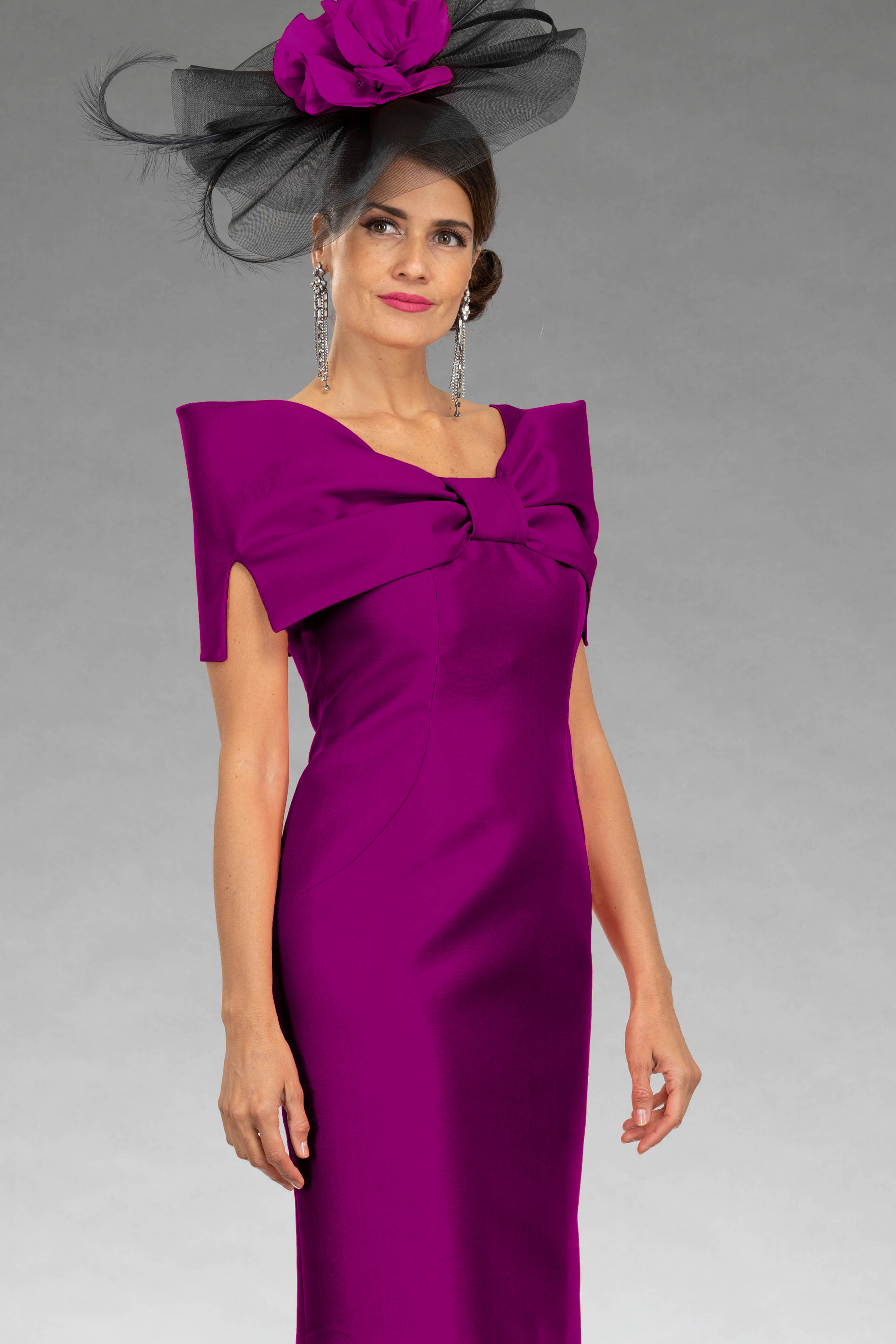 Short purple mother on sale of the bride dresses