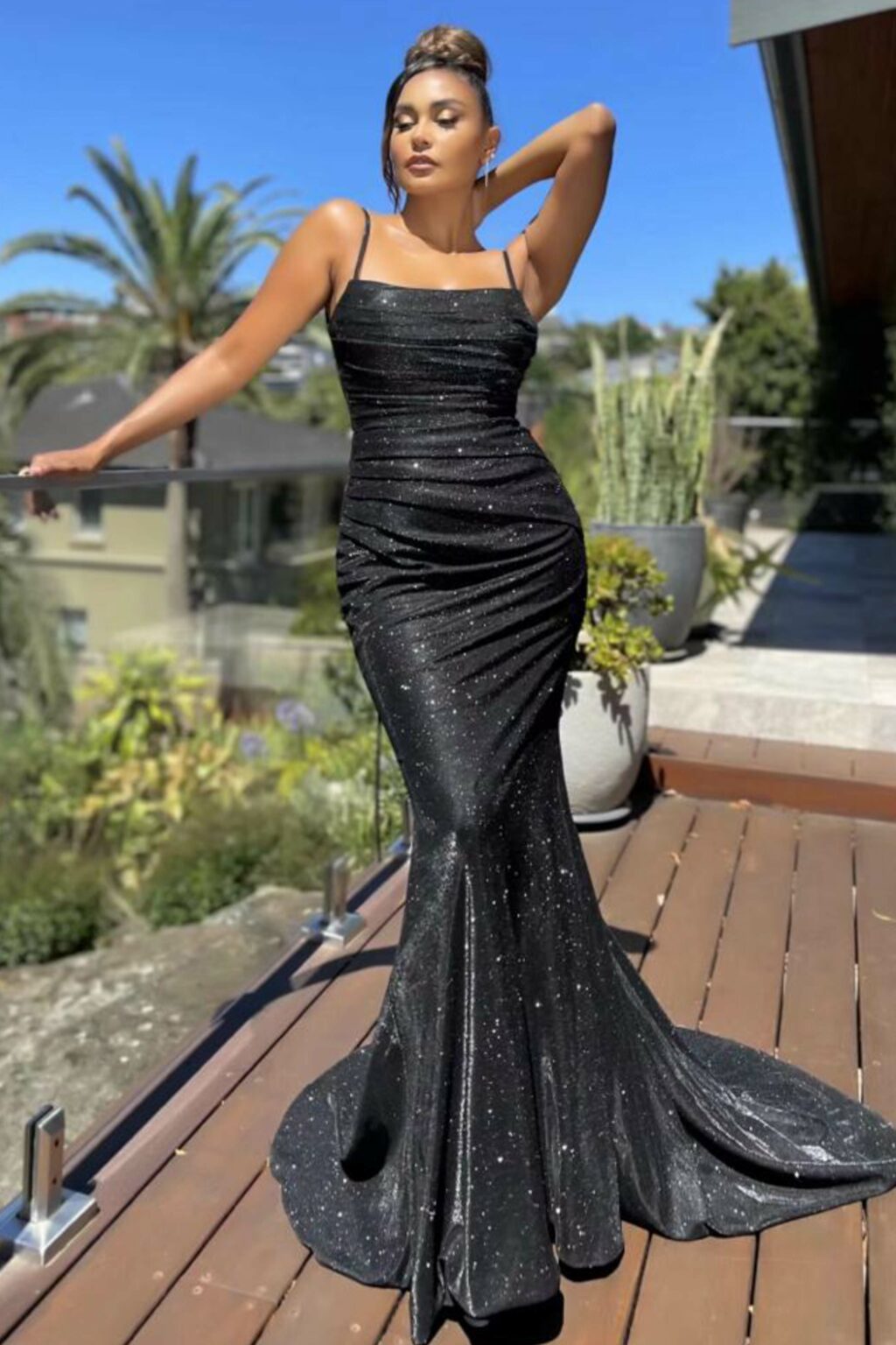 Full Length Shimmering Dress. JX5989 - Image 4