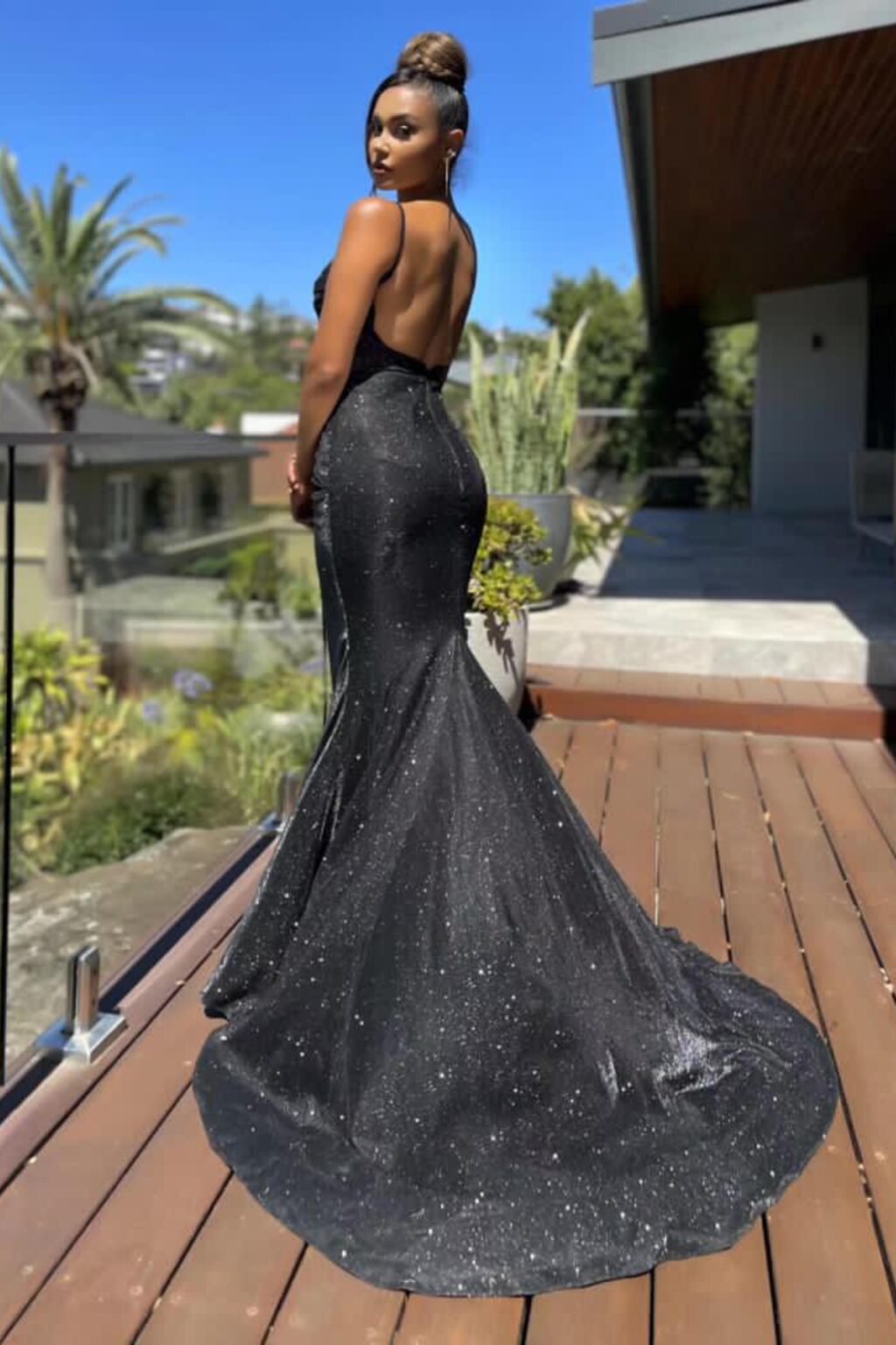 Full Length Shimmering Dress. JX5989 - Image 5