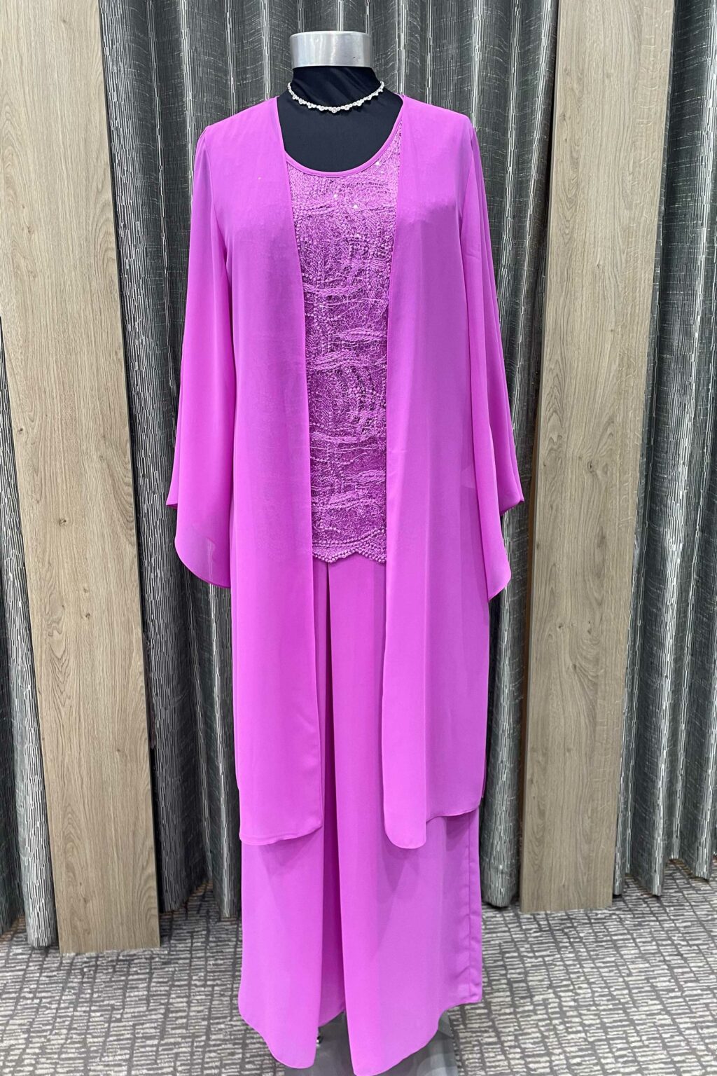 Three Piece Trouser Suit. 7091 size 14
