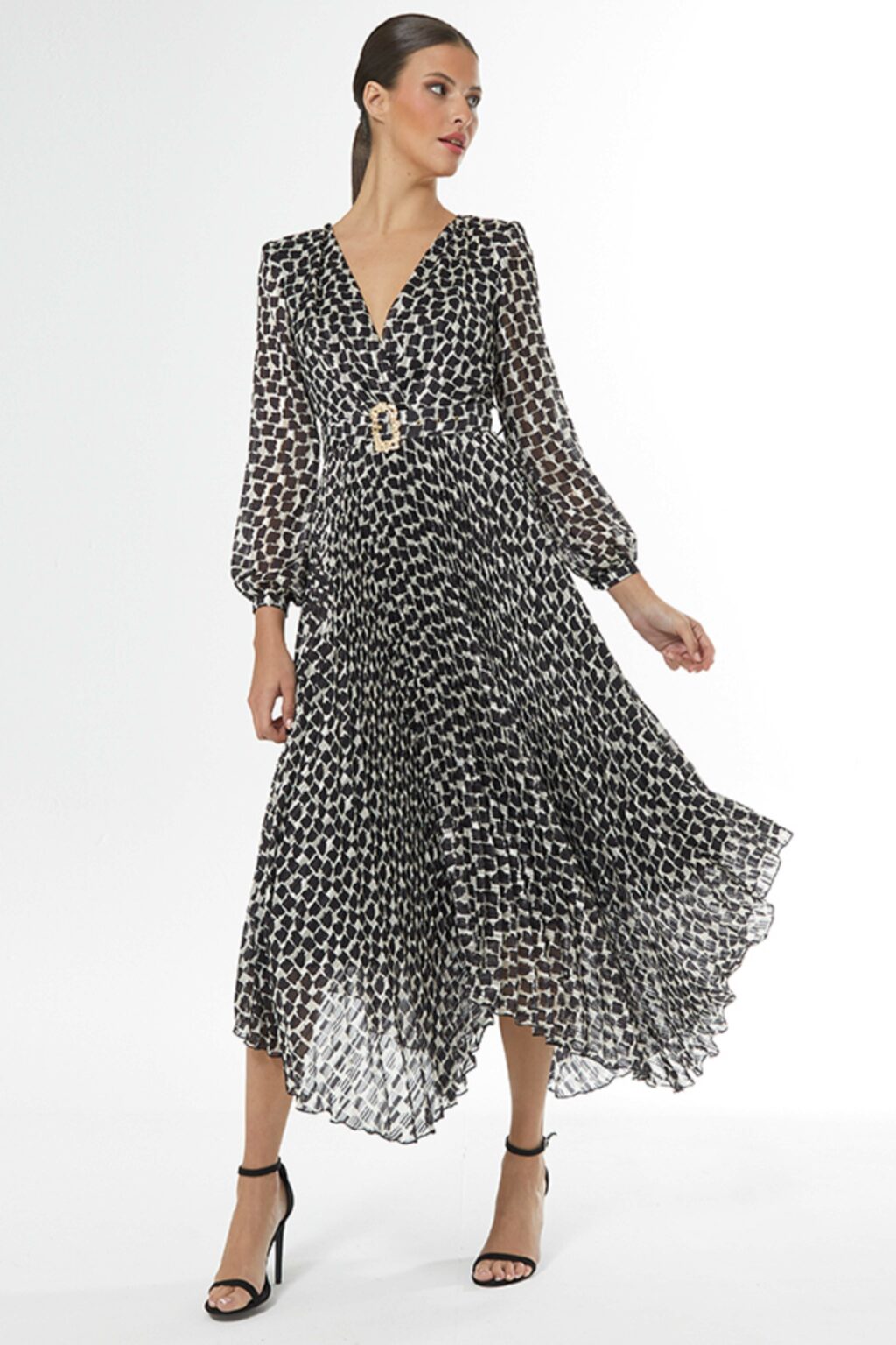 Mid Length Monochrome Dress. 51072 - Image 2