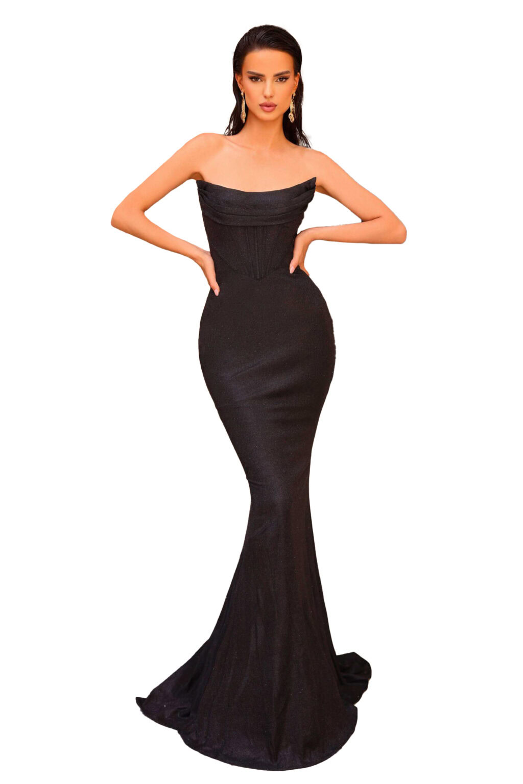 Full Length Bustier Style Dress. NC8974