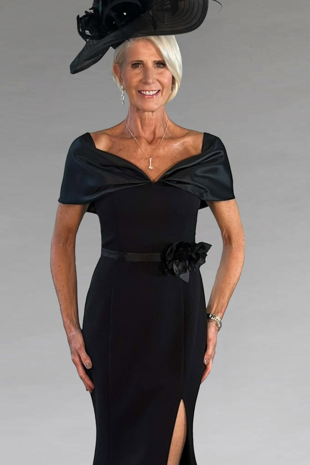 Full Length Dress With Split. Luna