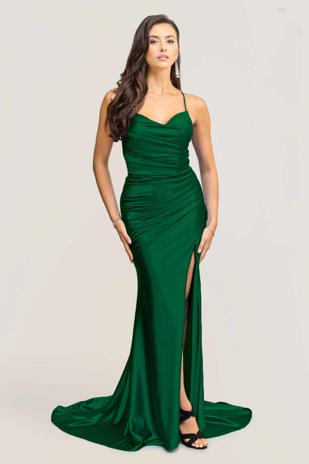 Full Length Fitted Dress With Corset Back. F28894 - Image 4